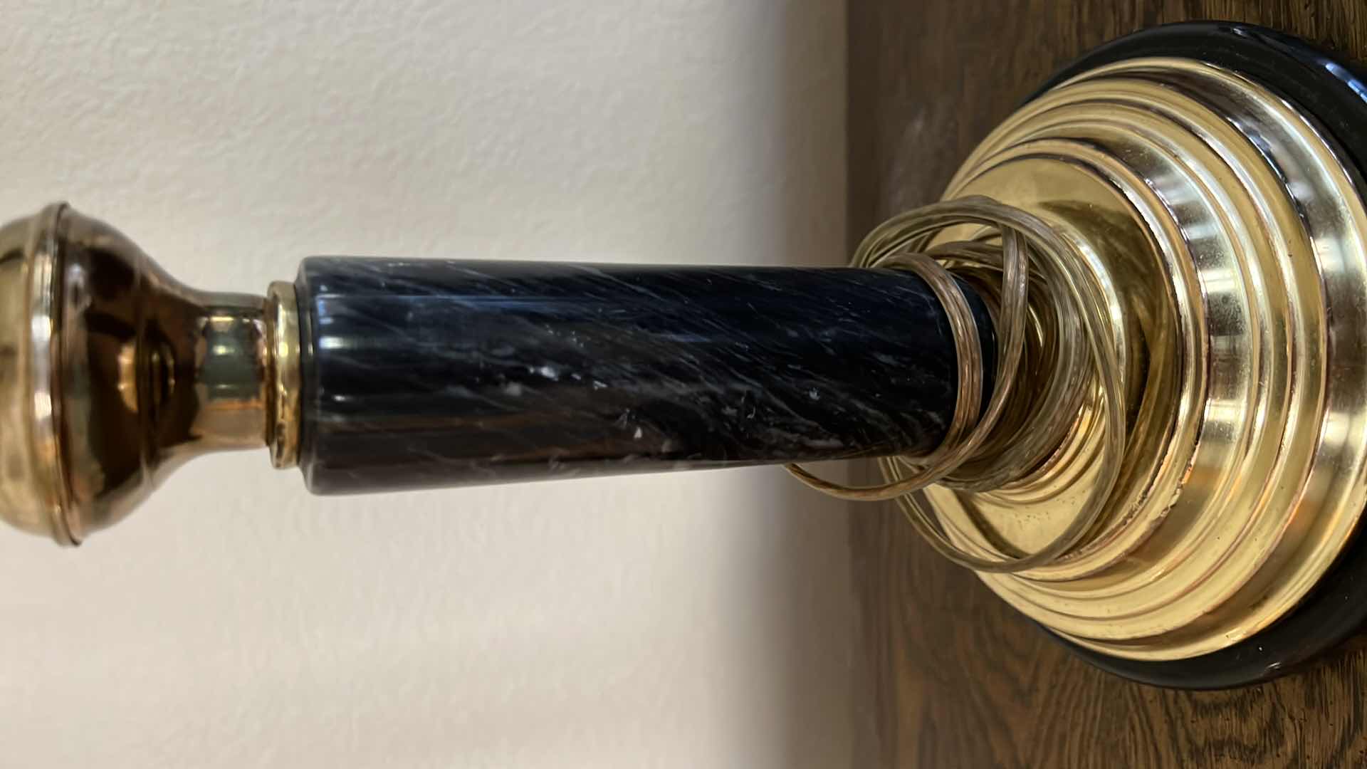 Photo 1 of BRASS W MARBLE SWING ARM DESK LAMP H24”