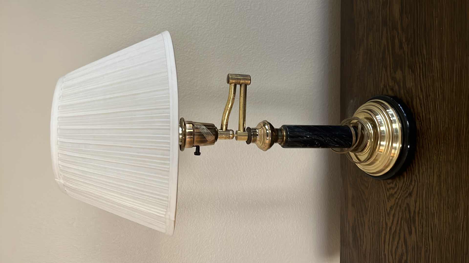 Photo 1 of BRASS W MARBLE SWING ARM DESK LAMP H24”