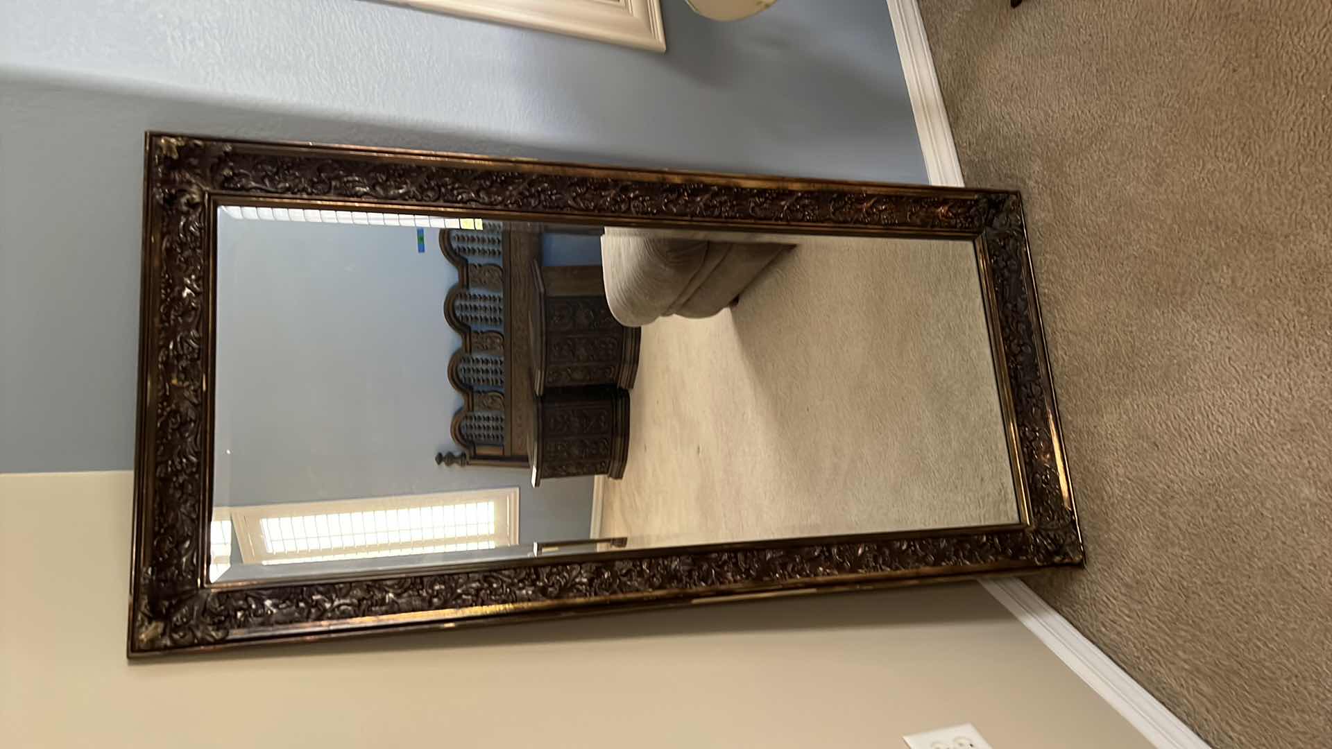 Photo 1 of COPPER FRAMED MIRROR 26”x 54”