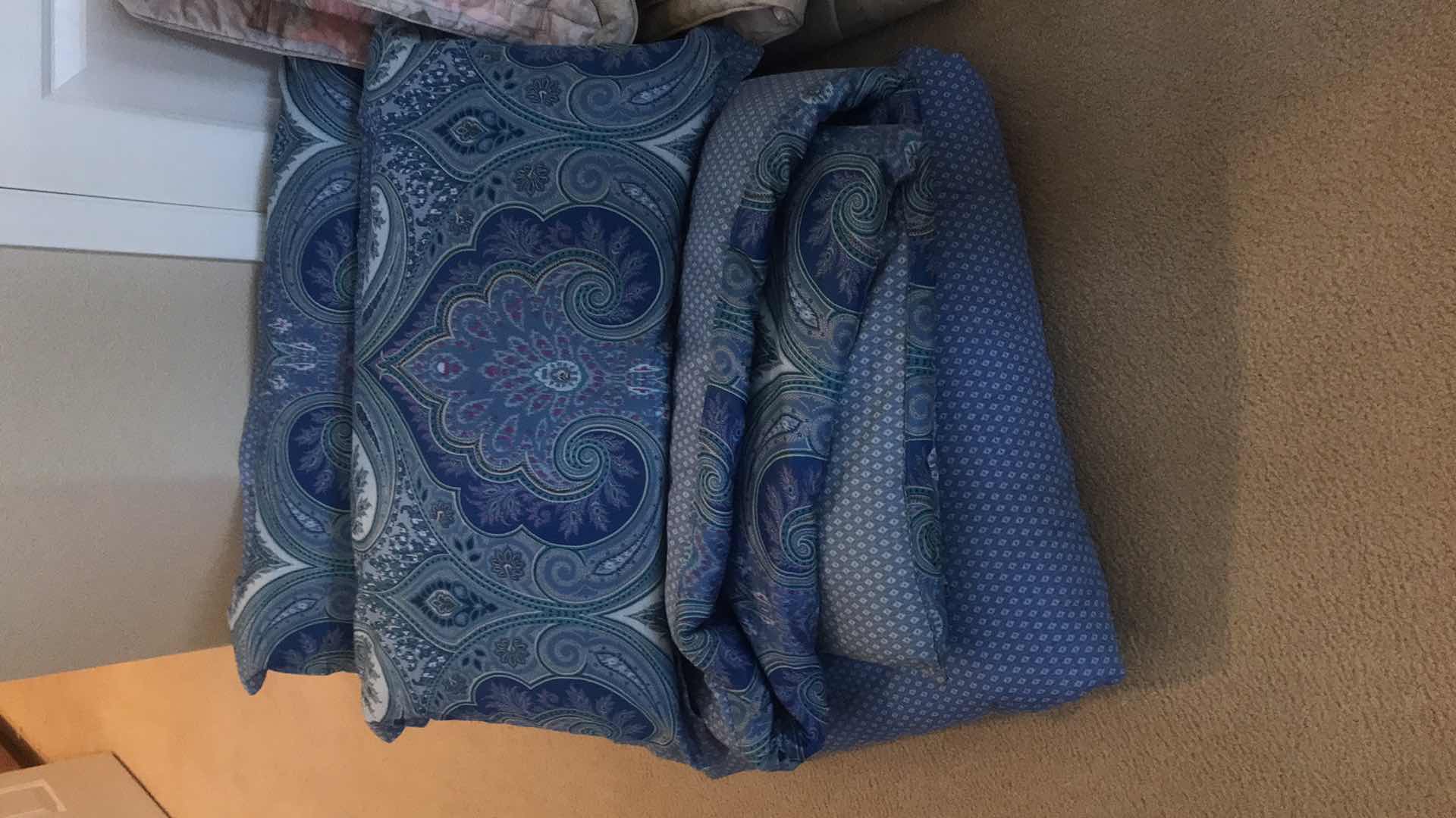 Photo 1 of BLUE KING COMFORTER W PILLOWS AND QUEEN SOUTHWEST COMFORTER W PILLOWS
