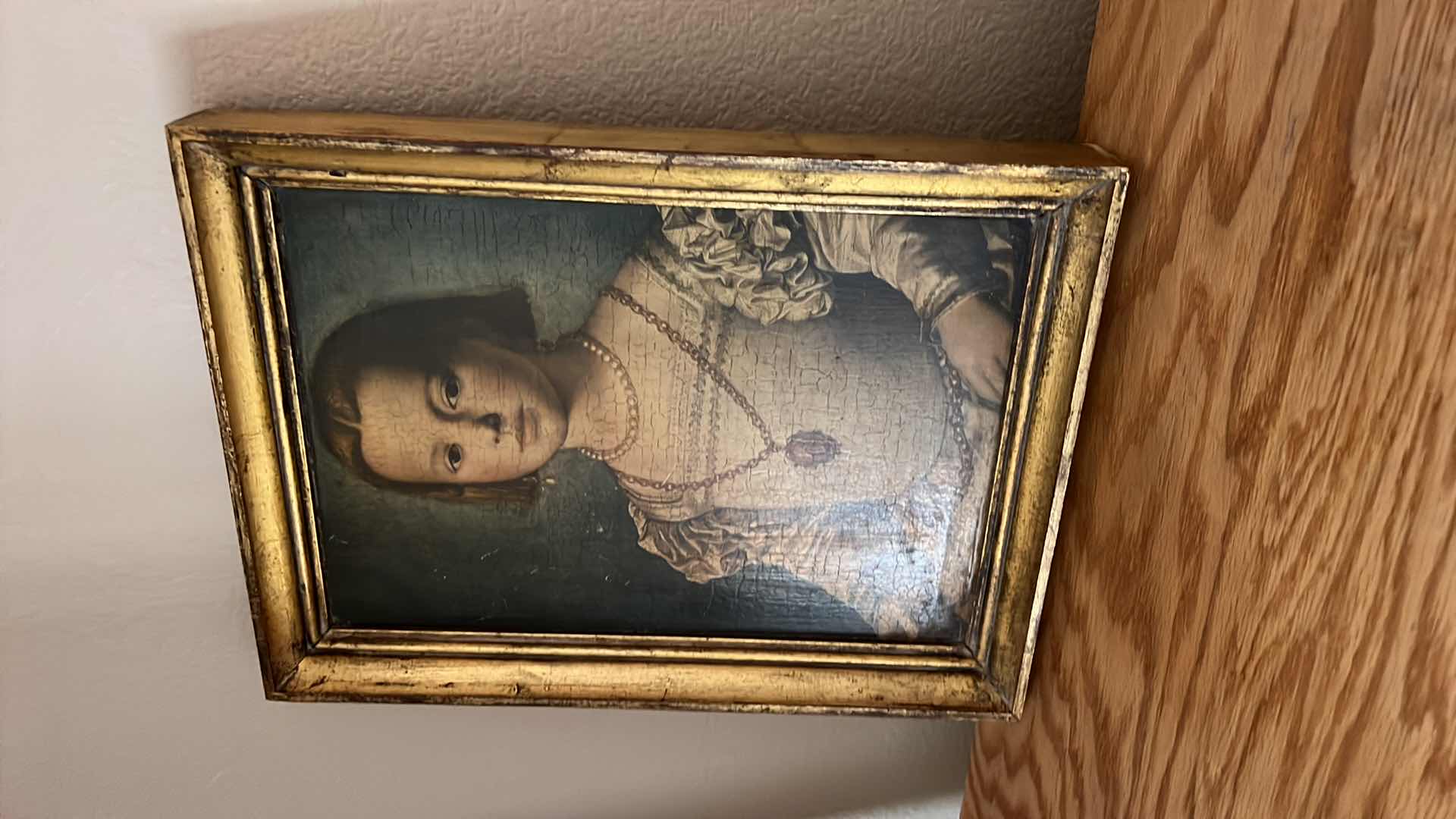 Photo 1 of ANTIQUE FRAMED MADE IN ITALY YOUNG GIRL ARTWORK 11” x 14”