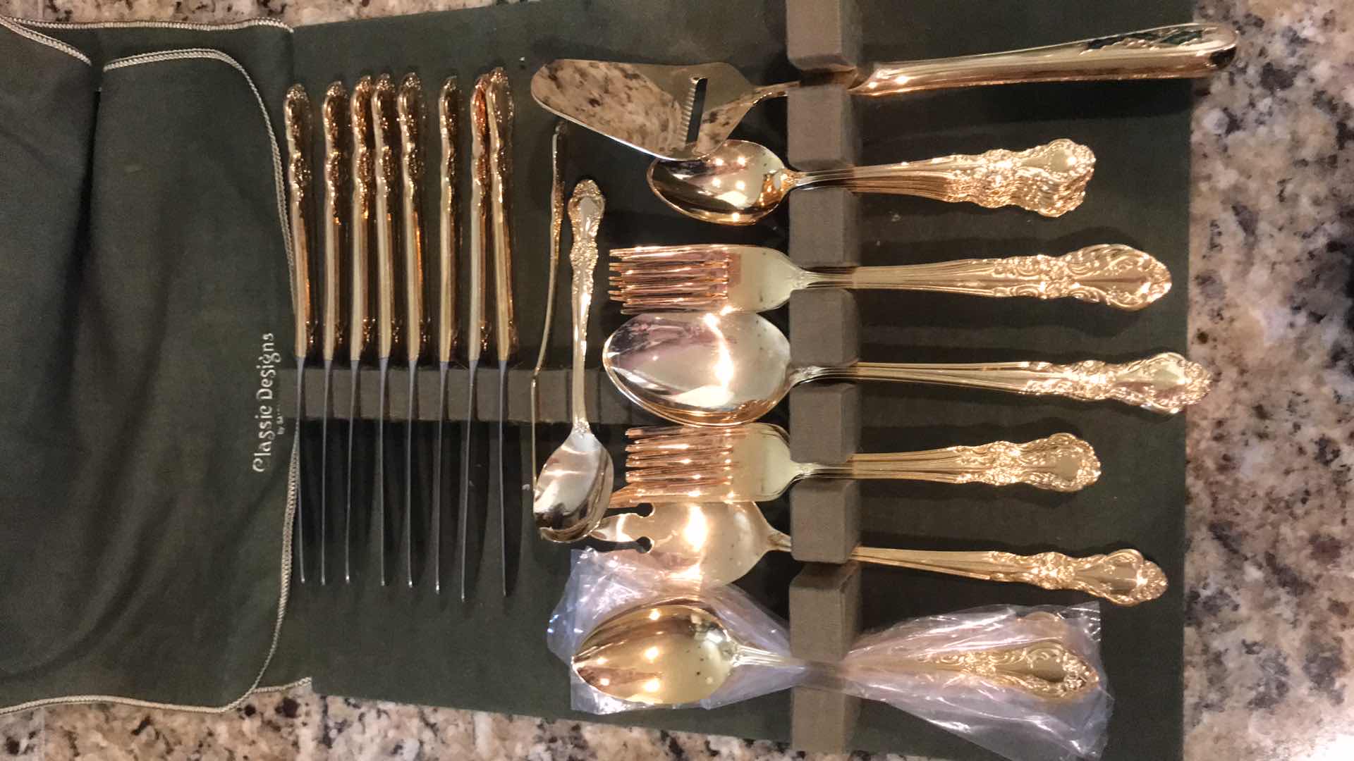 Photo 1 of CAMBRIDGE SILVERSMITHS GOLD ALYSSA FLATWARE
