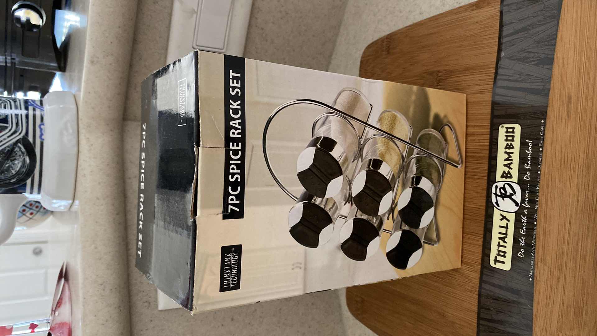 Photo 1 of 3 CUTTING BOARDS AND SPICE RACK SET