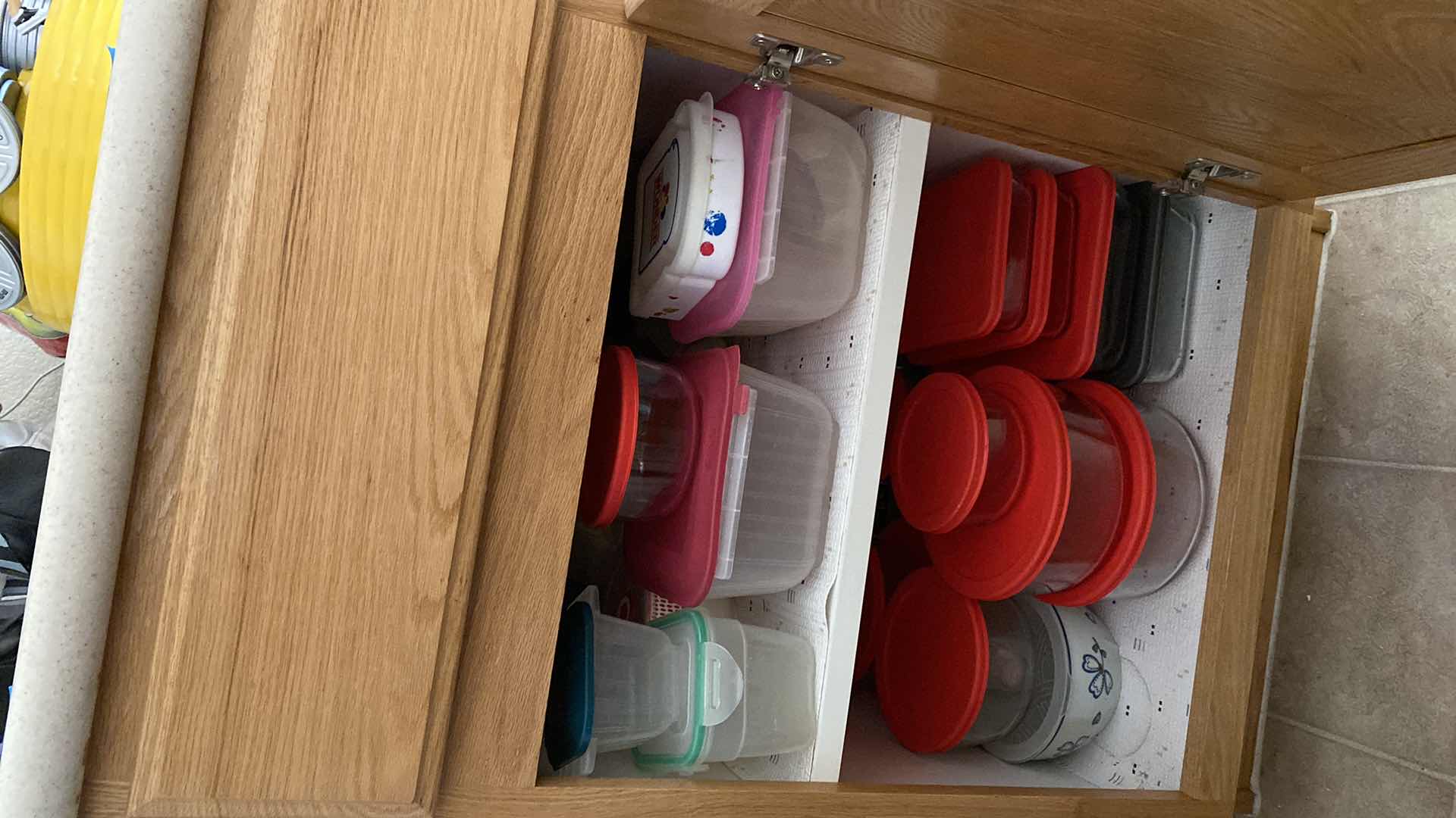 Photo 1 of CONTENTS OF KITCHEN CABINET STORAGE CONTAINERS