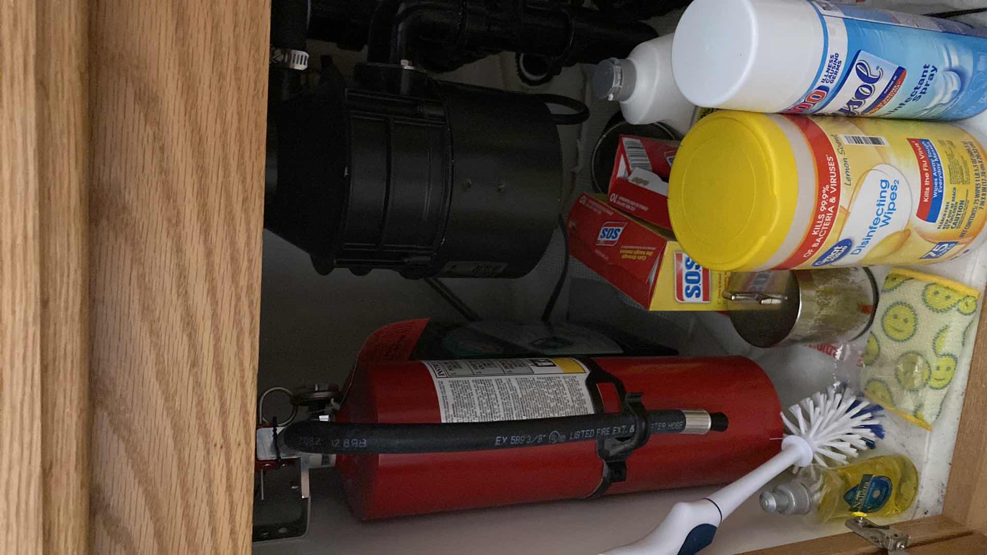 Photo 1 of CONTENTS OF KITCHEN CABINET UNDER SINK