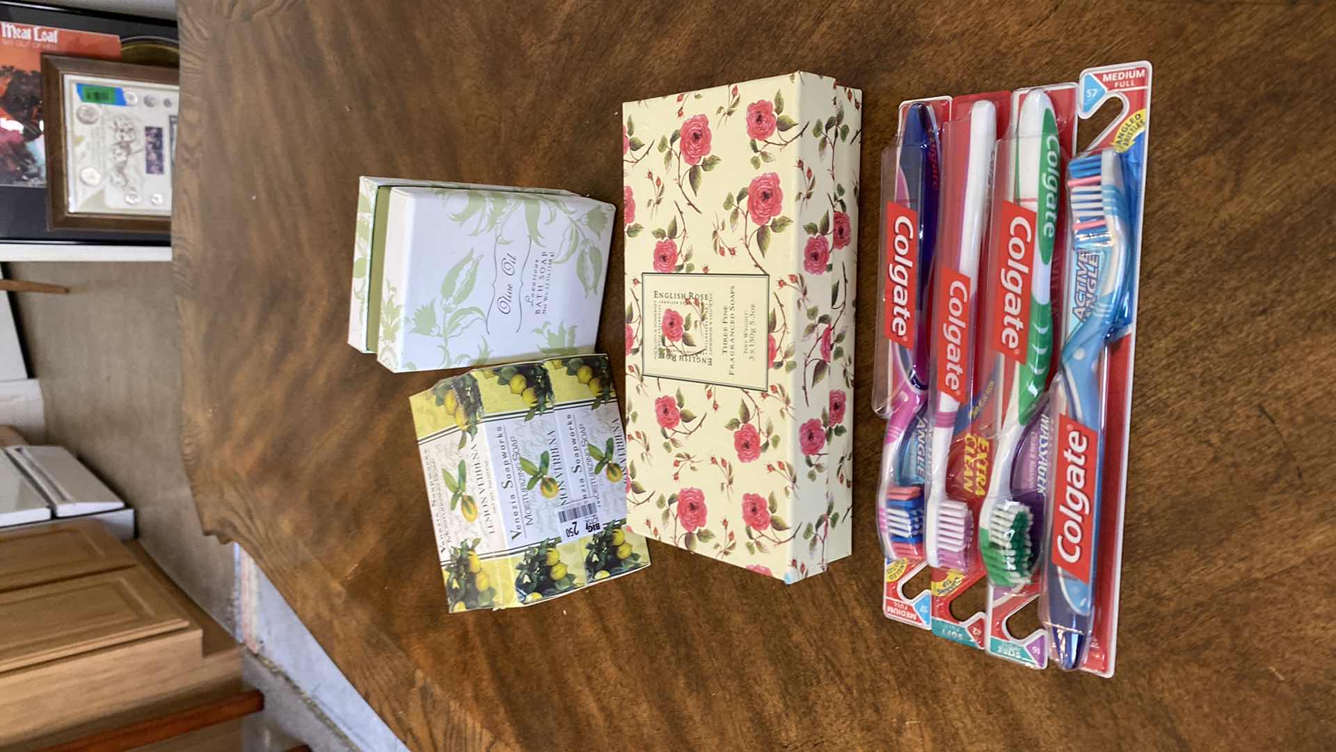 Photo 1 of BATHROOM SOAPS AND TOOTH BRUSHES