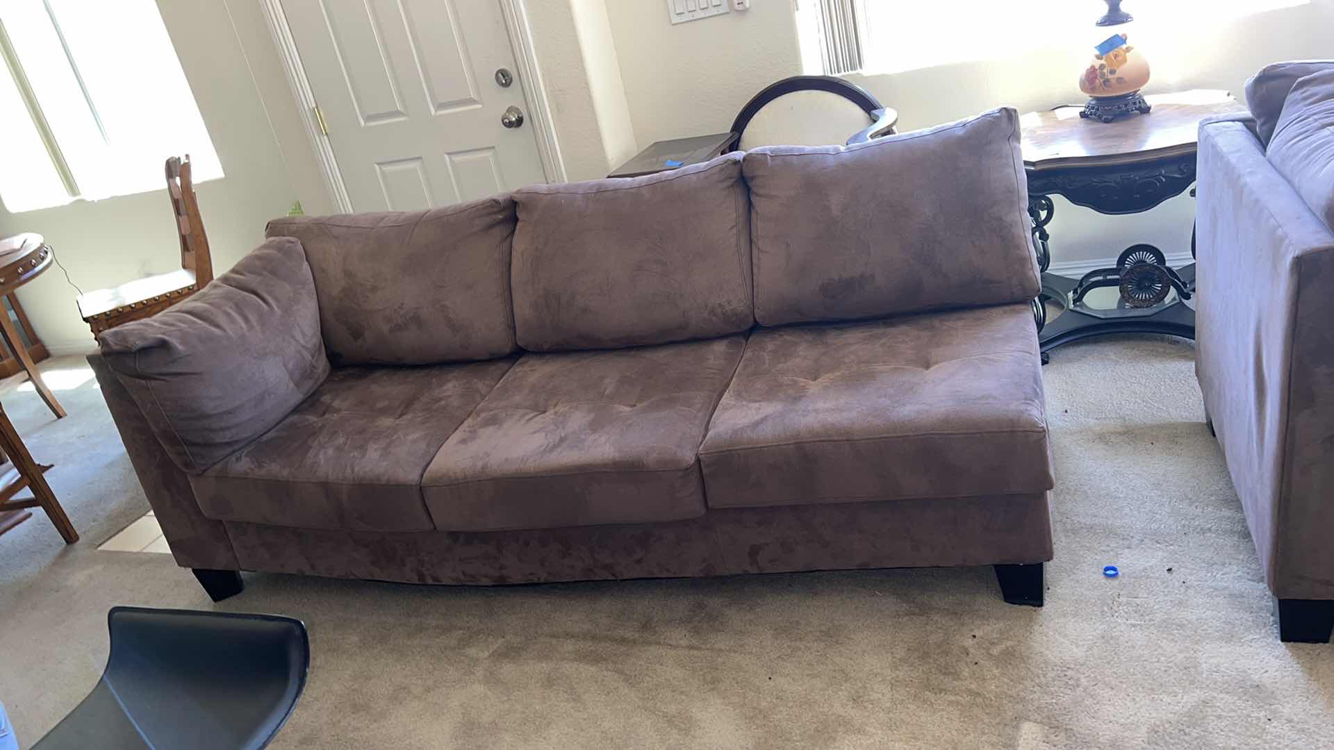 Photo 5 of 7’ RIGHT ARM FACING BROWN UPHOLSTERED SOFA