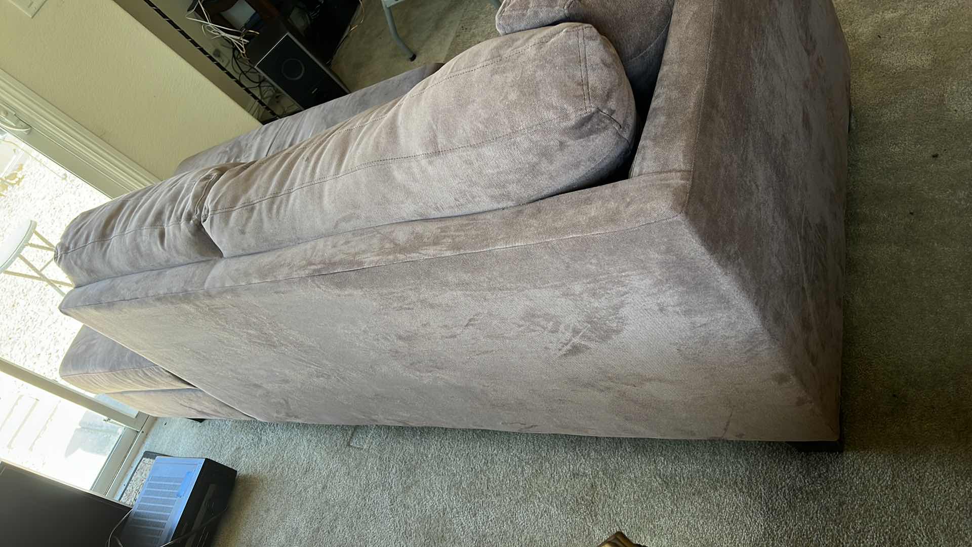 Photo 3 of 7’ RIGHT ARM FACING BROWN UPHOLSTERED SOFA