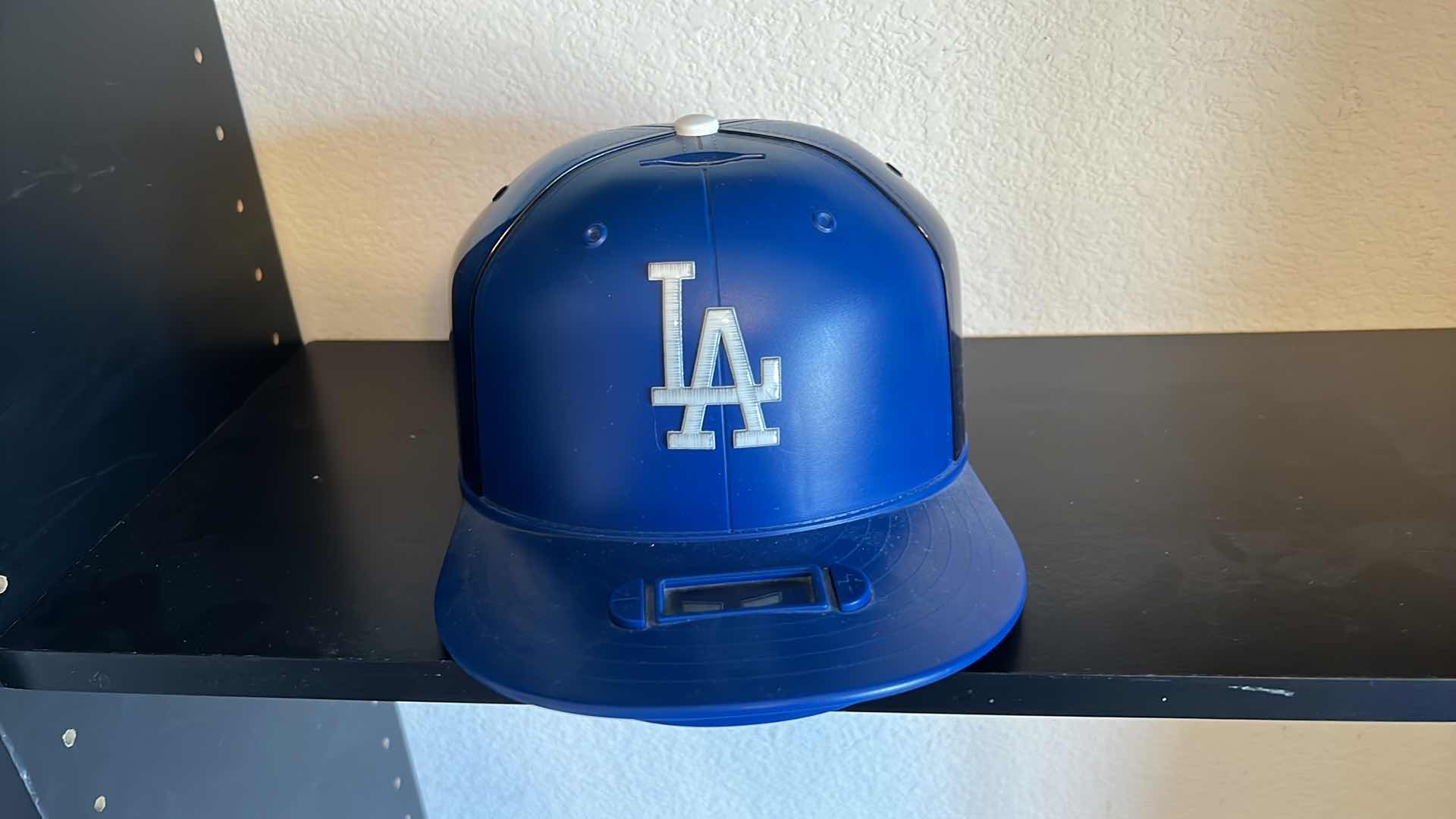 Photo 1 of 4 DODGERS MEMORABILIA. BAT, 2 HELMETS, BANK