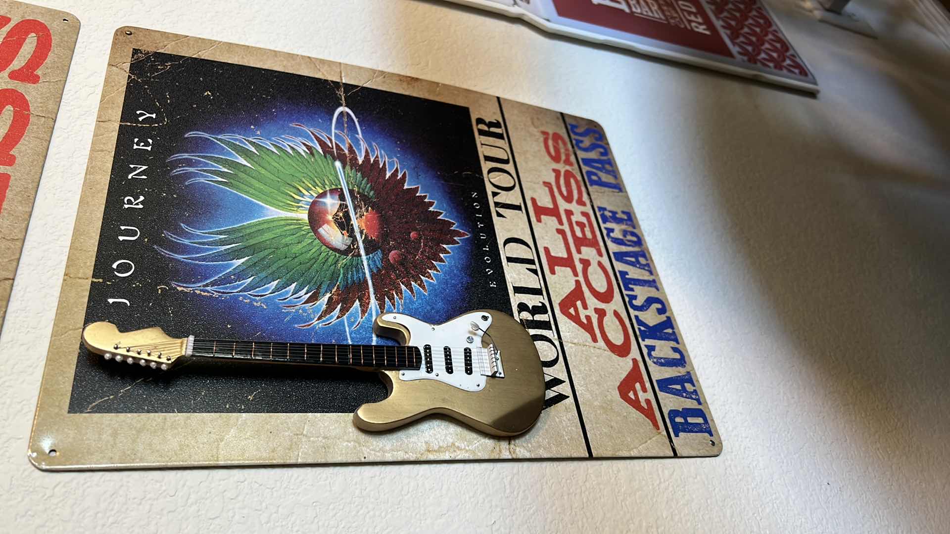 Photo 1 of JOURNEY TIN WORLD TOUR ALL ACCESS BACKSTAGE PASS 12 x 15