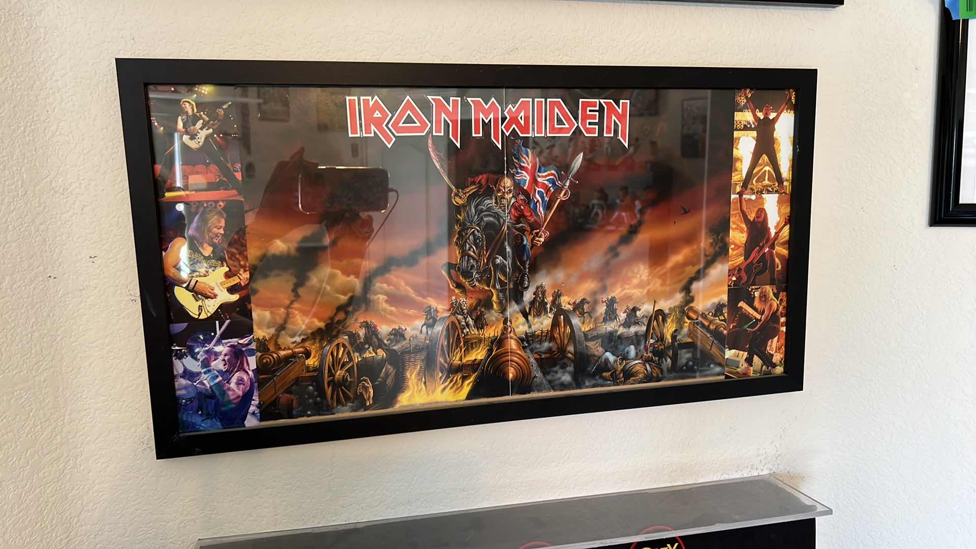 Photo 1 of FRAMED ART IRON MAIDEN POSTER 26 x 14