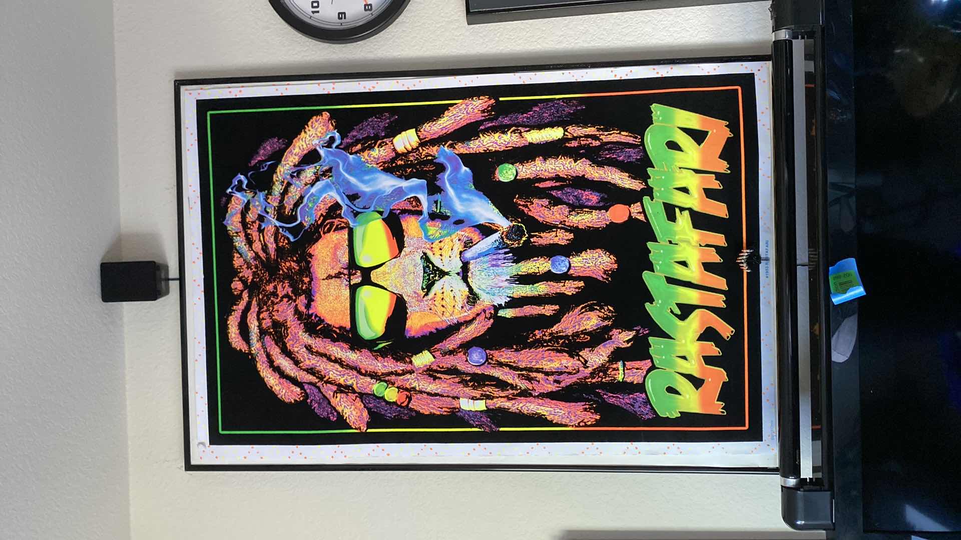Photo 1 of RASTAFARI POSTER TAPED ON FRAME 24x36