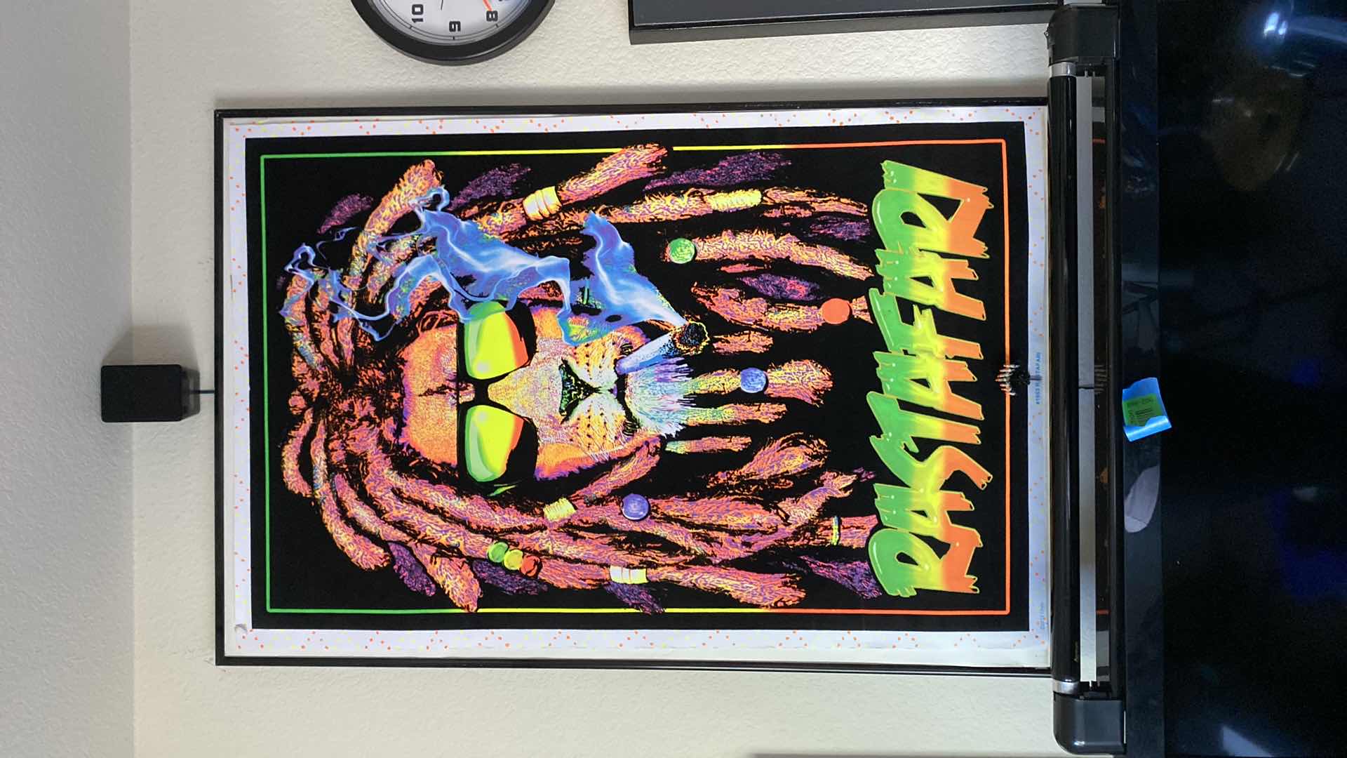Photo 1 of RASTAFARI POSTER TAPED ON FRAME 24x36