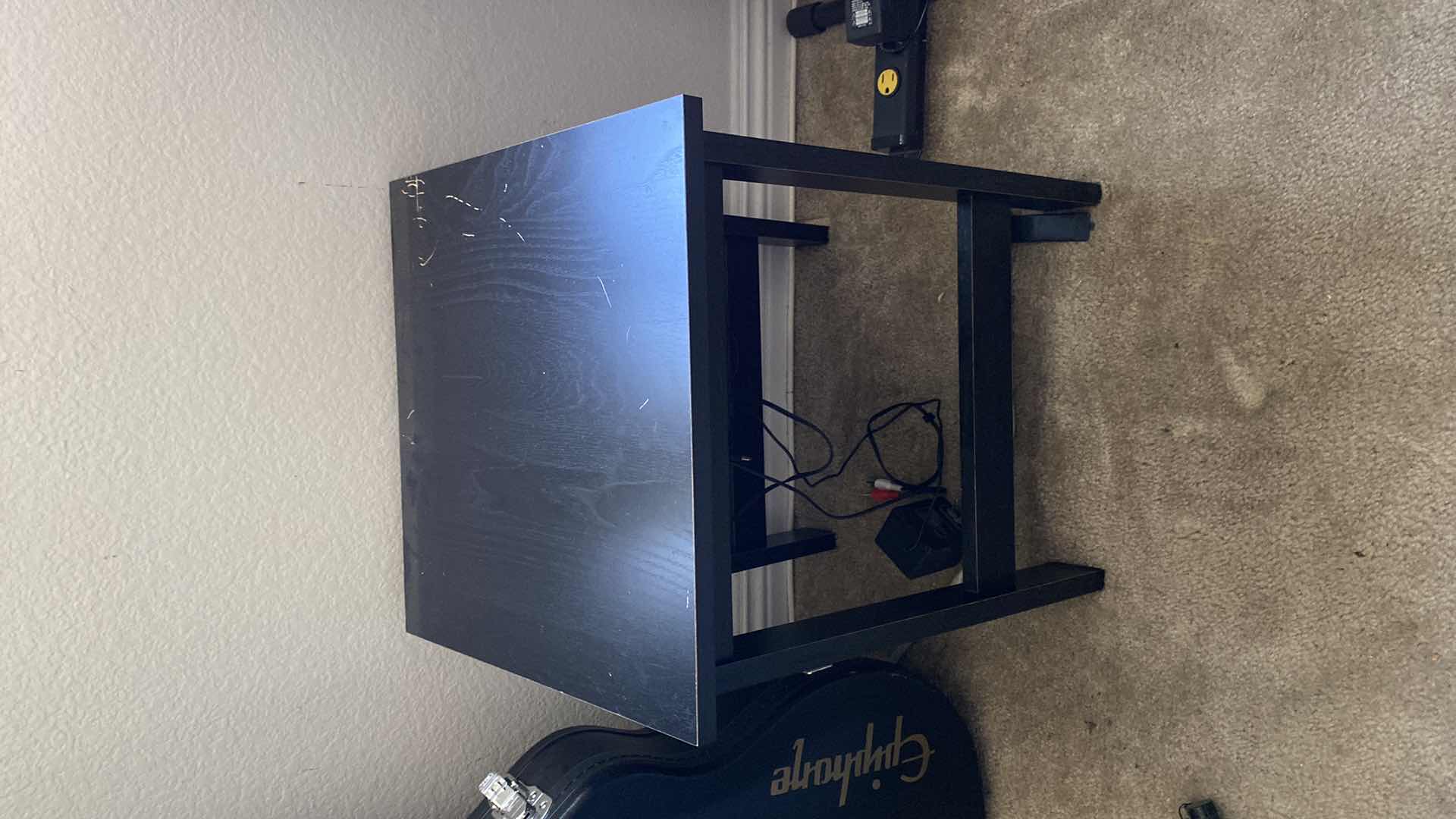 Photo 1 of BLACK WOOD TABLE 15.5x15.5x20H