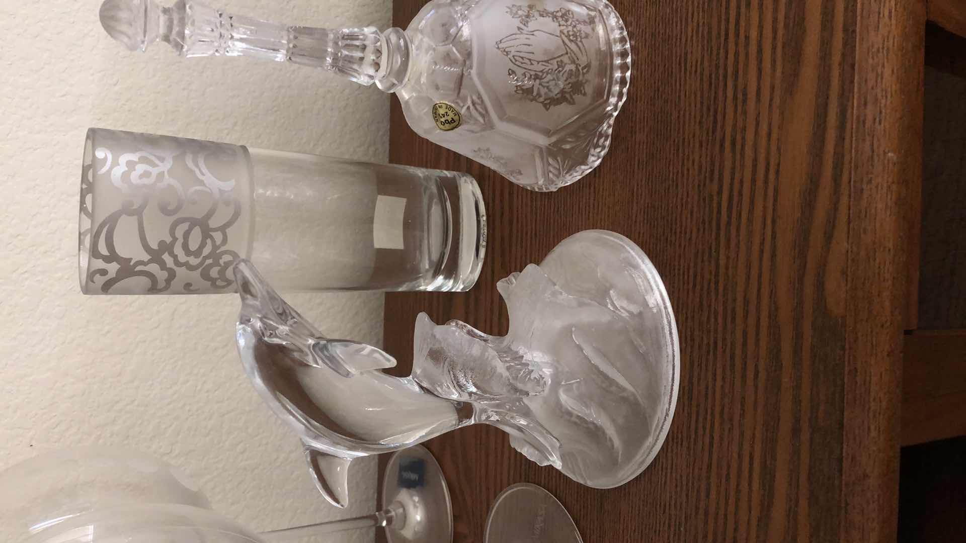 Photo 1 of HOME DECOR,COLLECTIBLE CRYSTAL FIGURES, DOLPHIN, BELL,BASE