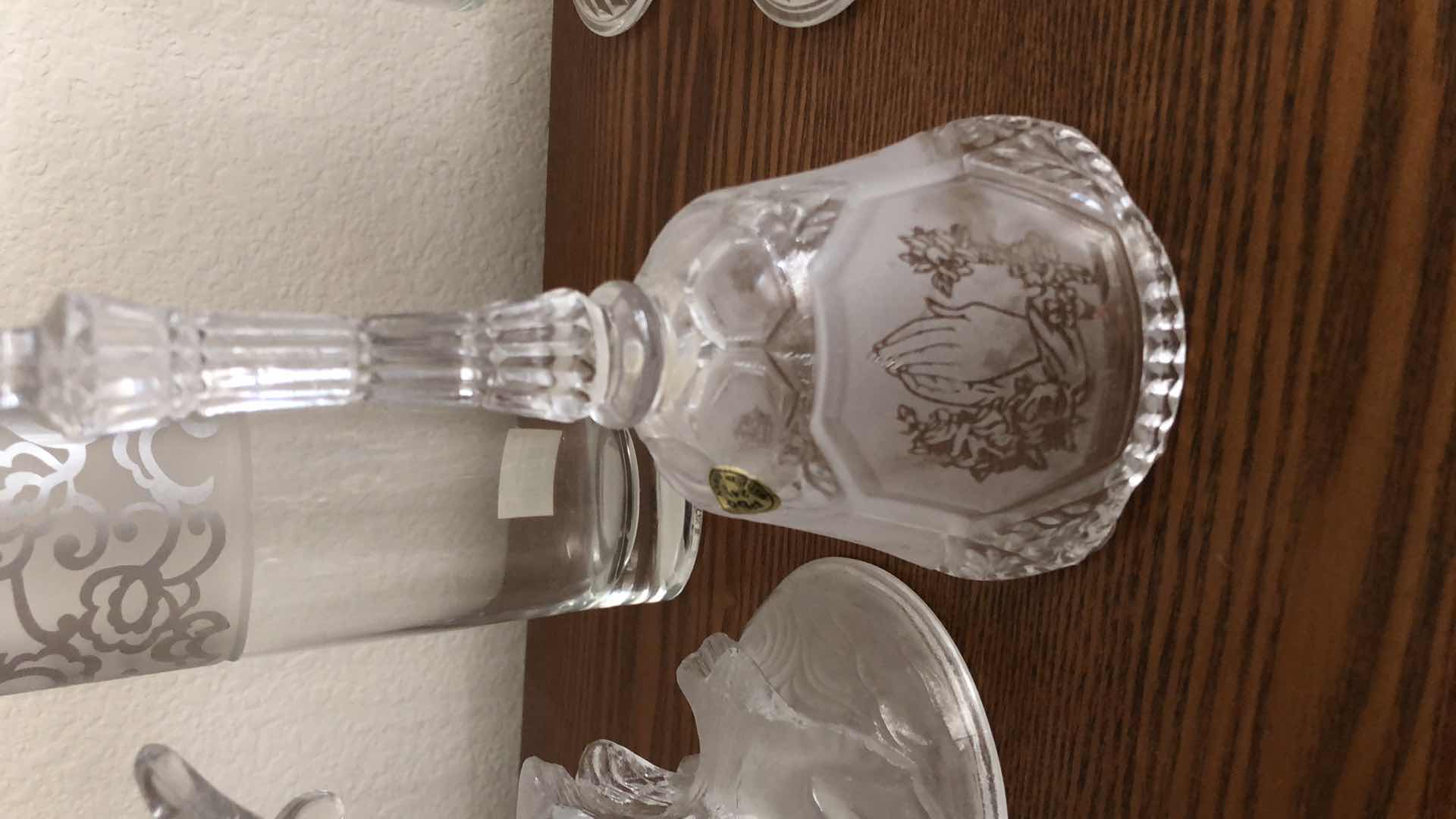 Photo 2 of HOME DECOR,COLLECTIBLE CRYSTAL FIGURES, DOLPHIN, BELL,BASE