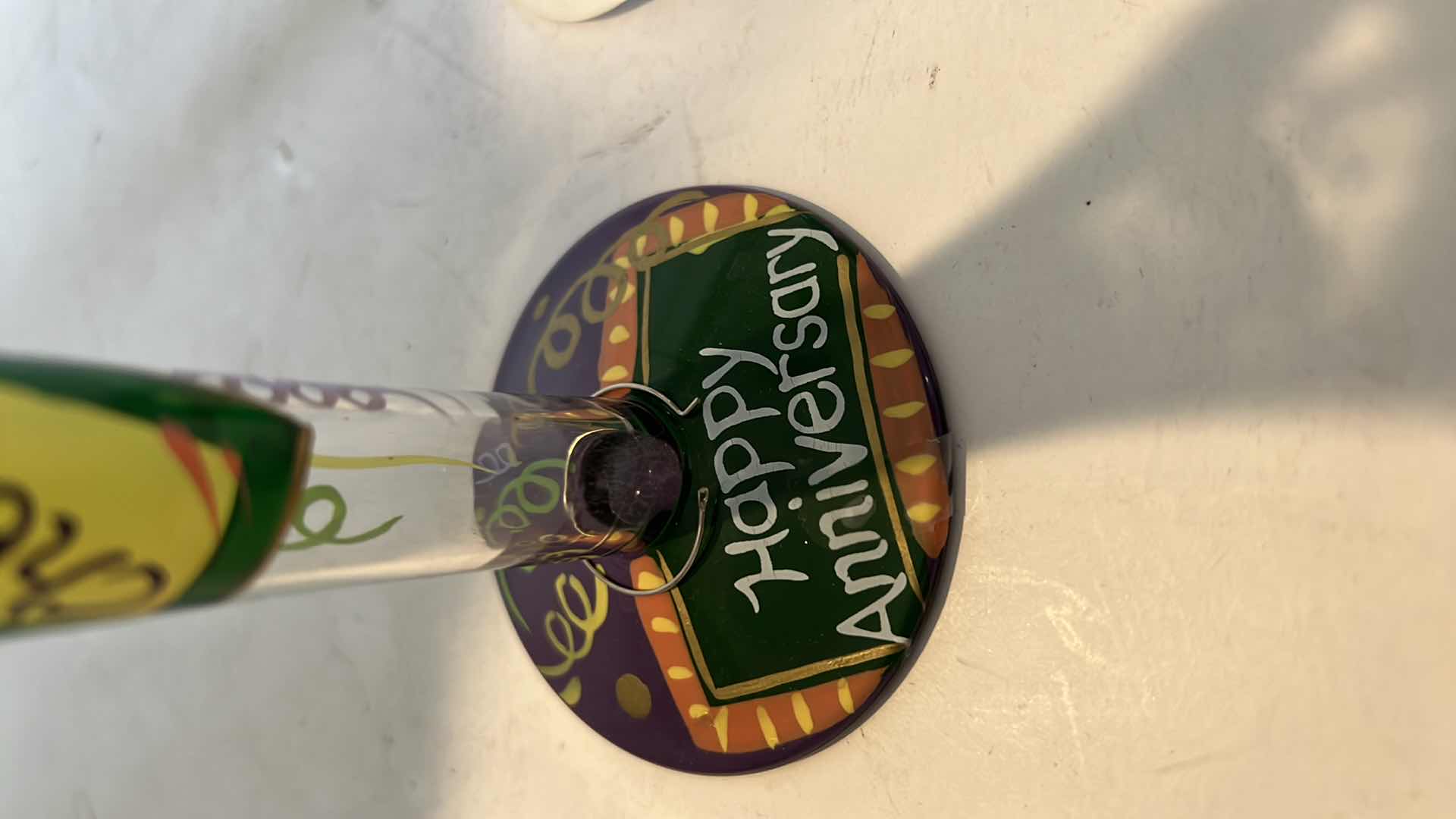 Photo 1 of 2-COLLECTIBLE LOLITA “HAPPY ANNIVERSARY” CHAMPAGNE GLASSES