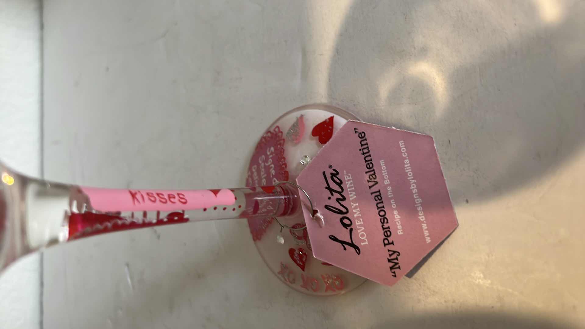 Photo 5 of 3-COLLECTIBLE LOLITA HAND PAINTED BIRTHDAY WINE GLASSES