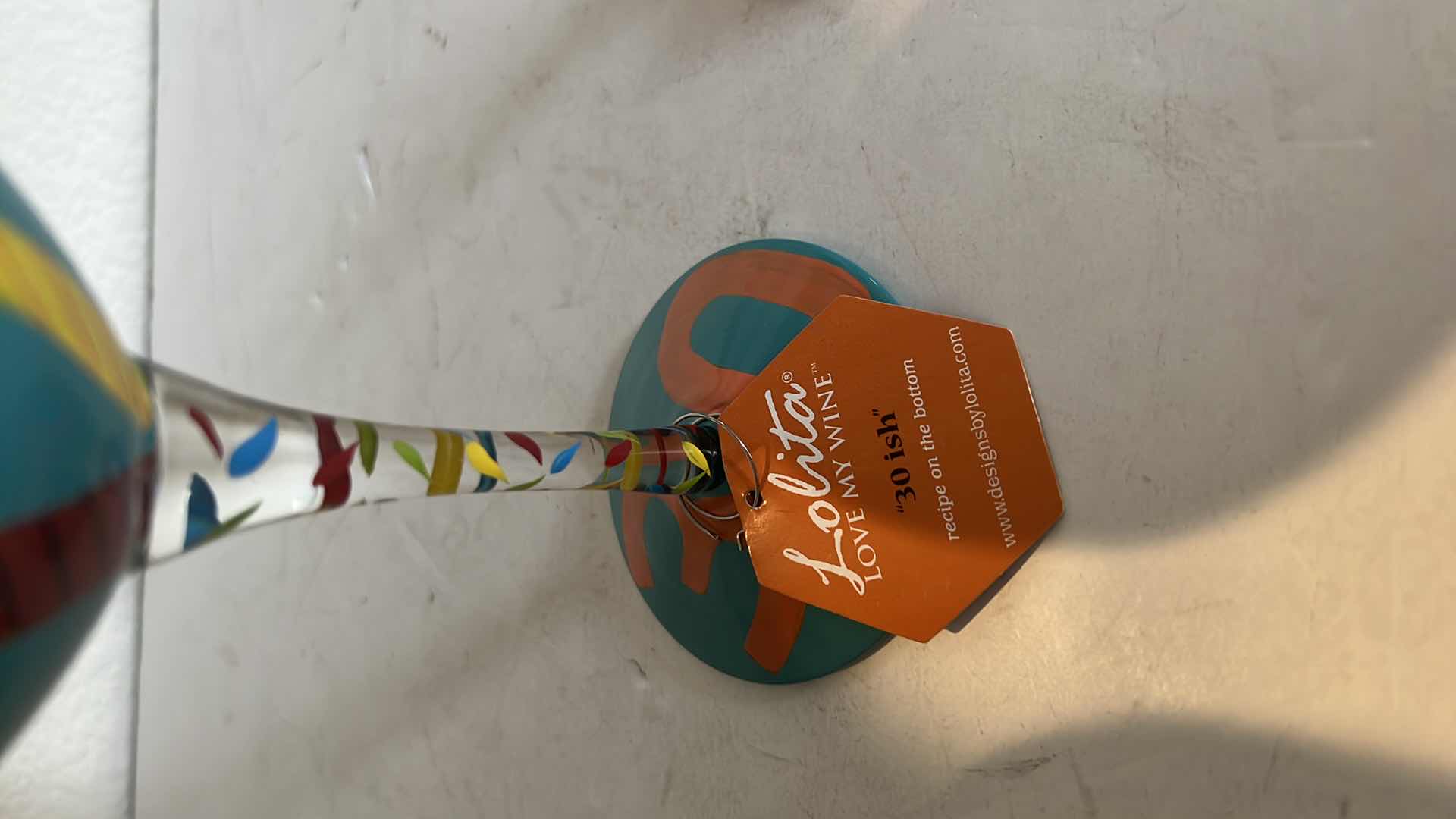 Photo 1 of 3-COLLECTIBLE LOLITA HAND PAINTED BIRTHDAY WINE GLASSES