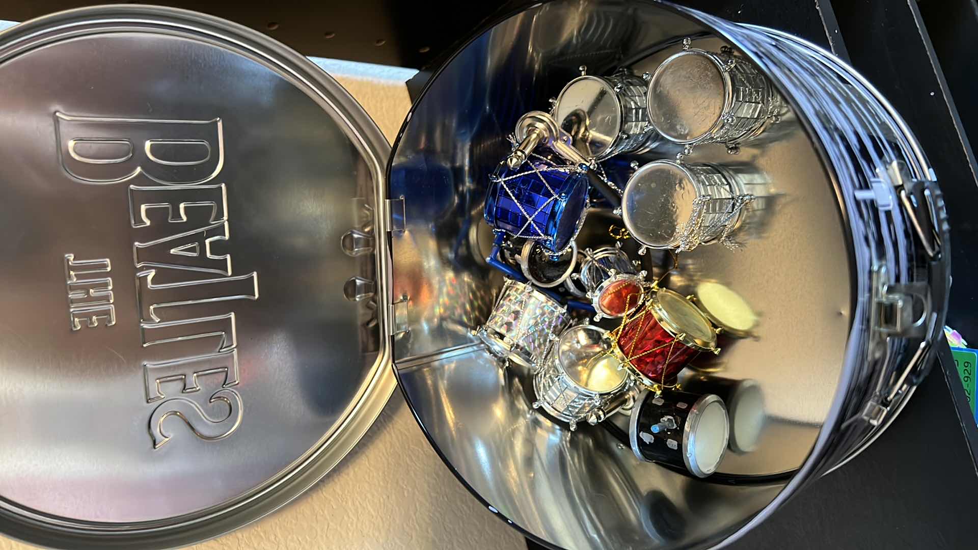 Photo 1 of BEATLES 7.5” TIN TOTE WITH CONTENTS