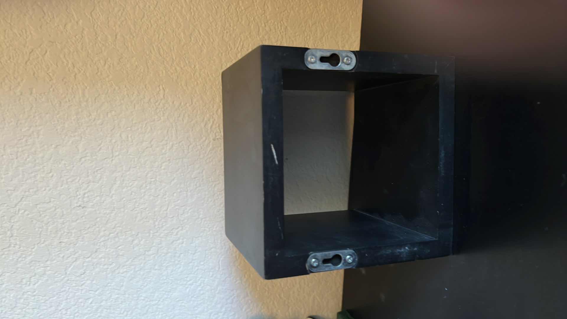 Photo 1 of 2 BLACK WOOD WALL BOXES 4”x 4”  H5”, 7” x 4” x H7”
