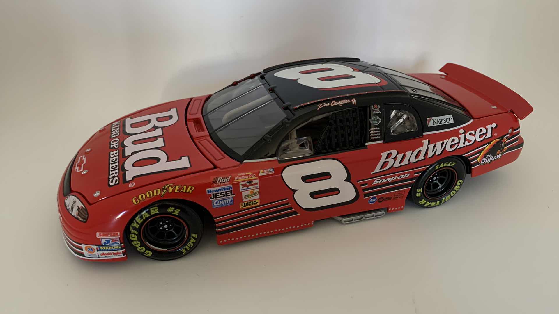 Photo 1 of BUD #8 DALE EARNHARDT JR. DIE CAST RACE CAR.
