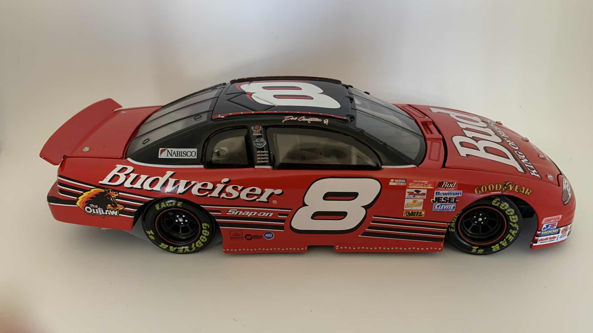 Photo 1 of BUD #8 DALE EARNHARDT JR. DIE CAST RACE CAR.