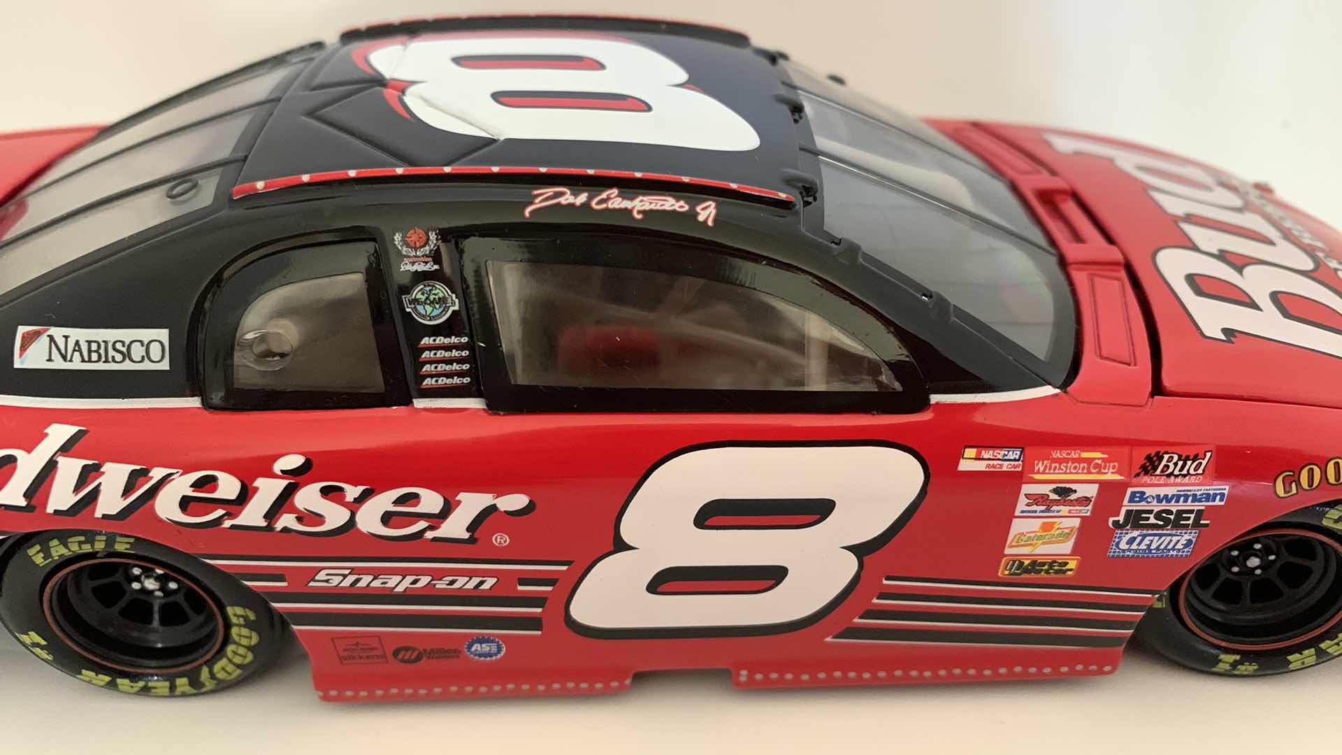 Photo 1 of BUD #8 DALE EARNHARDT JR. DIE CAST RACE CAR.