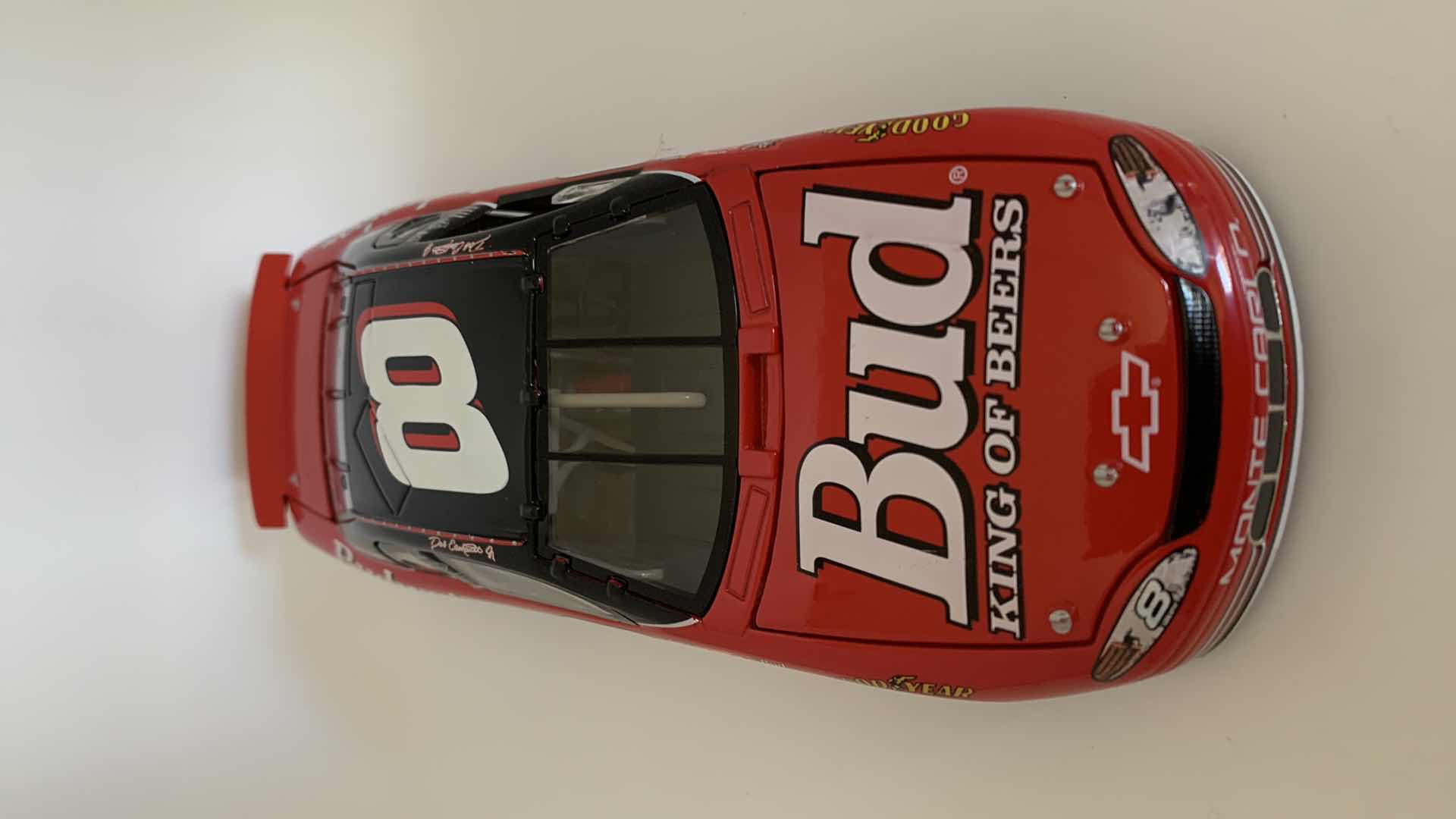 Photo 1 of BUD #8 DALE EARNHARDT JR. DIE CAST RACE CAR.