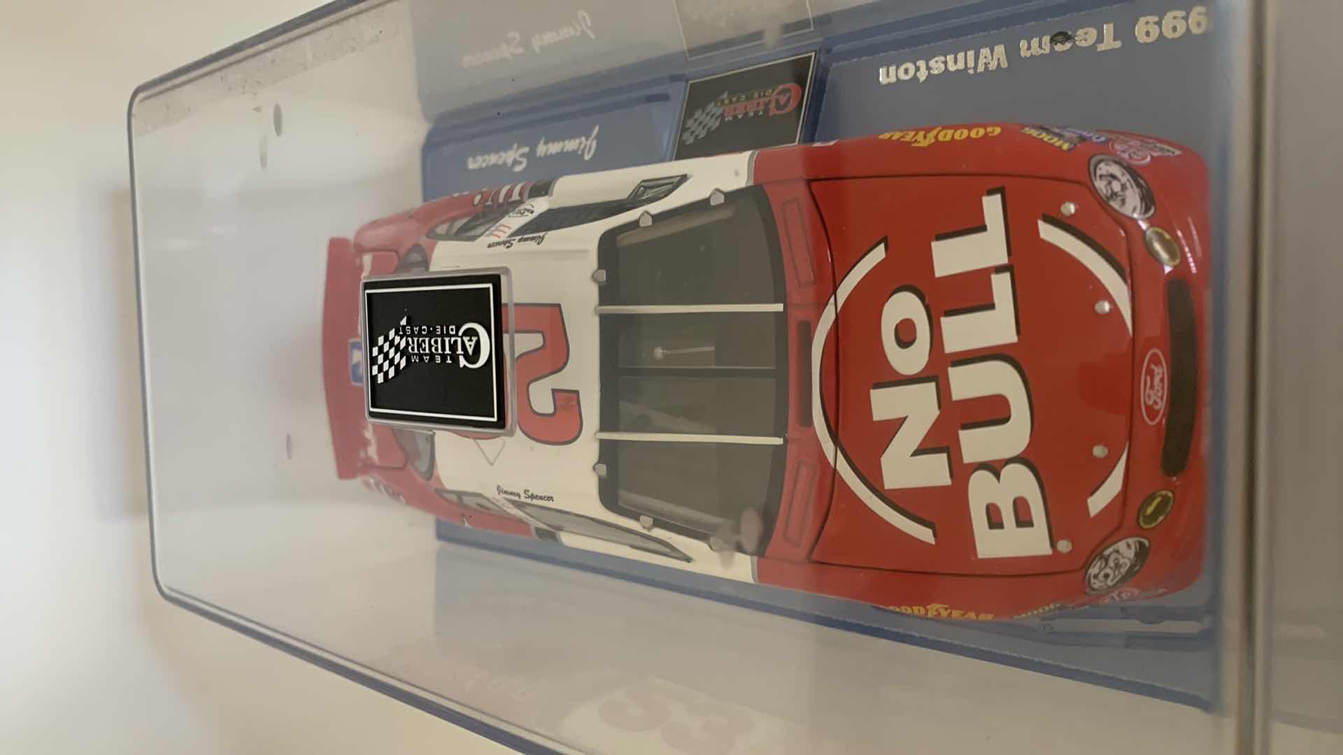 Photo 5 of 1999 TEAM WINSTON JIMMY SPENCER DIE CAST RACE CAR IN SHOW CASE.