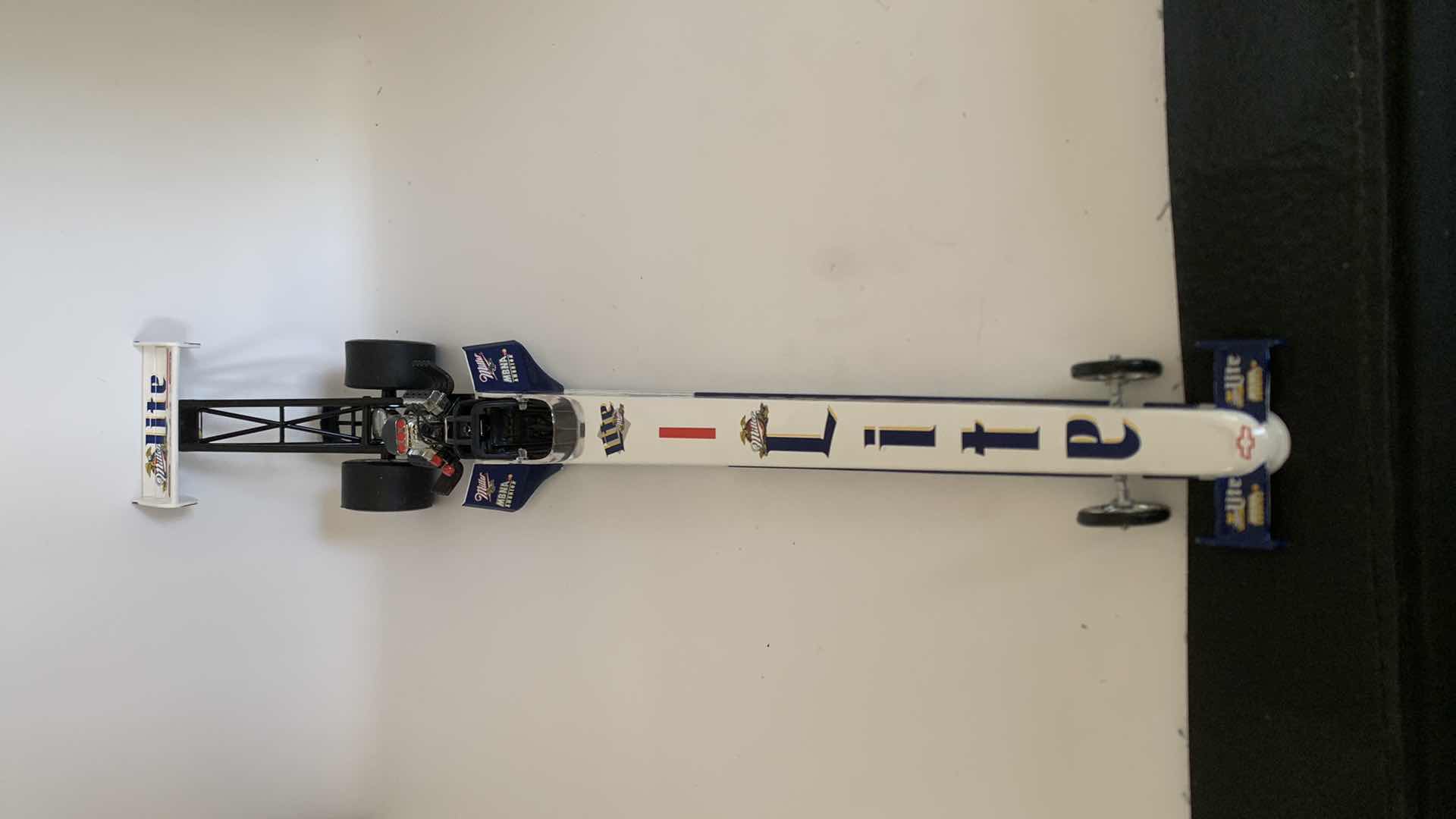 Photo 1 of MILLER LITE TOP FUEL DIE CAST RACE CAR.