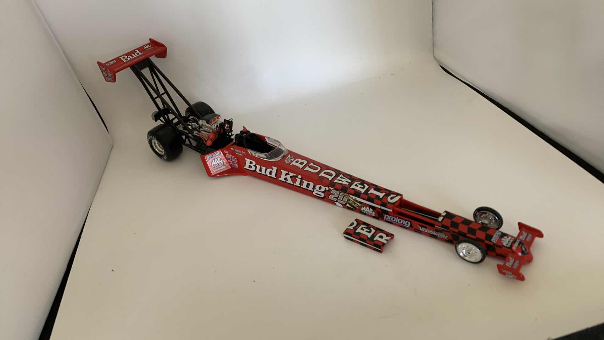 Photo 1 of BUDWEISER TOP FUEL DIE CAST RACE CAR.