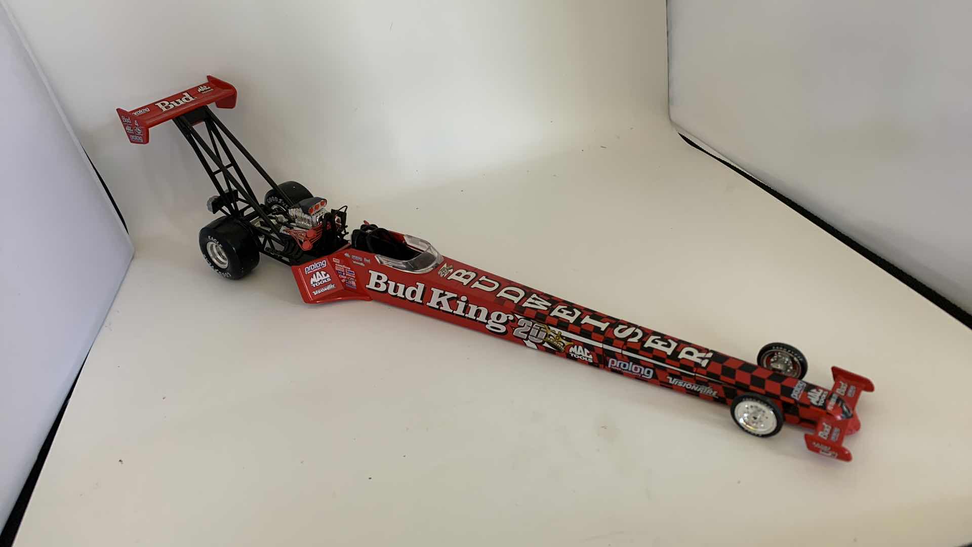 Photo 1 of BUDWEISER TOP FUEL DIE CAST RACE CAR.