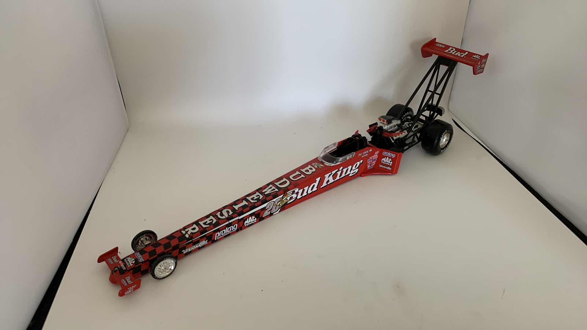 Photo 1 of BUDWEISER TOP FUEL DIE CAST RACE CAR.