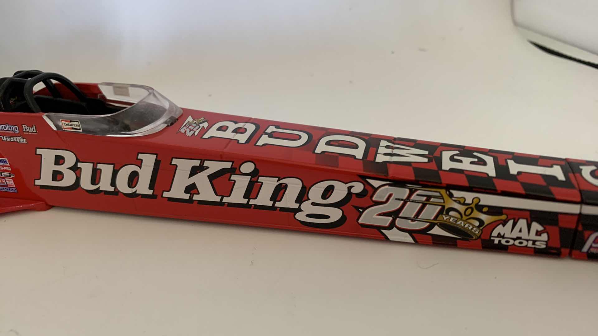 Photo 1 of BUDWEISER TOP FUEL DIE CAST RACE CAR.