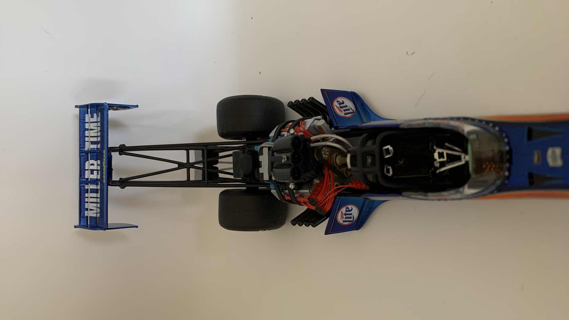 Photo 1 of MILLER LITE TOP FUEL DIE CAST RACE CAR.