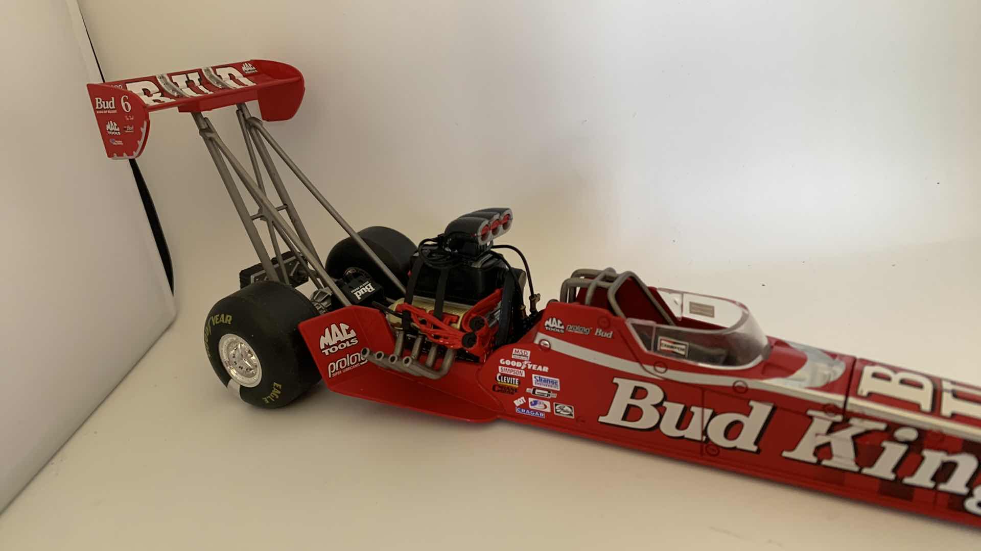 Photo 1 of BUDWEISER TOP FUEL DIE CAST RACE CAR.