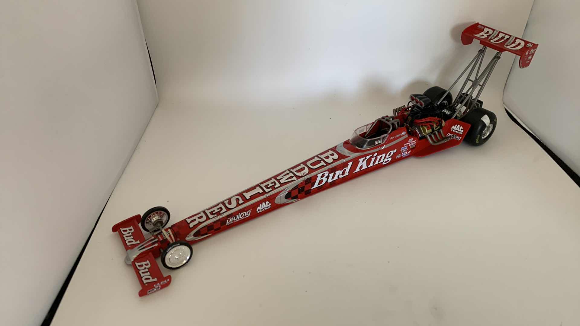 Photo 1 of BUDWEISER TOP FUEL DIE CAST RACE CAR.