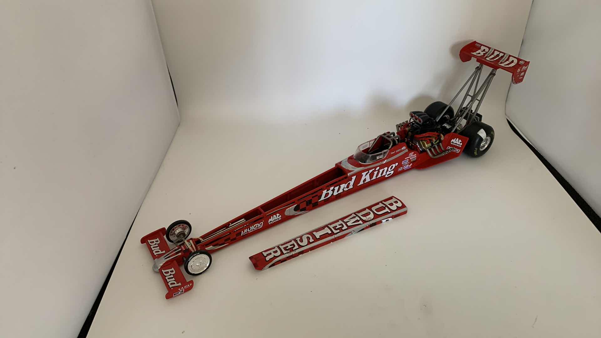 Photo 2 of BUDWEISER TOP FUEL DIE CAST RACE CAR.