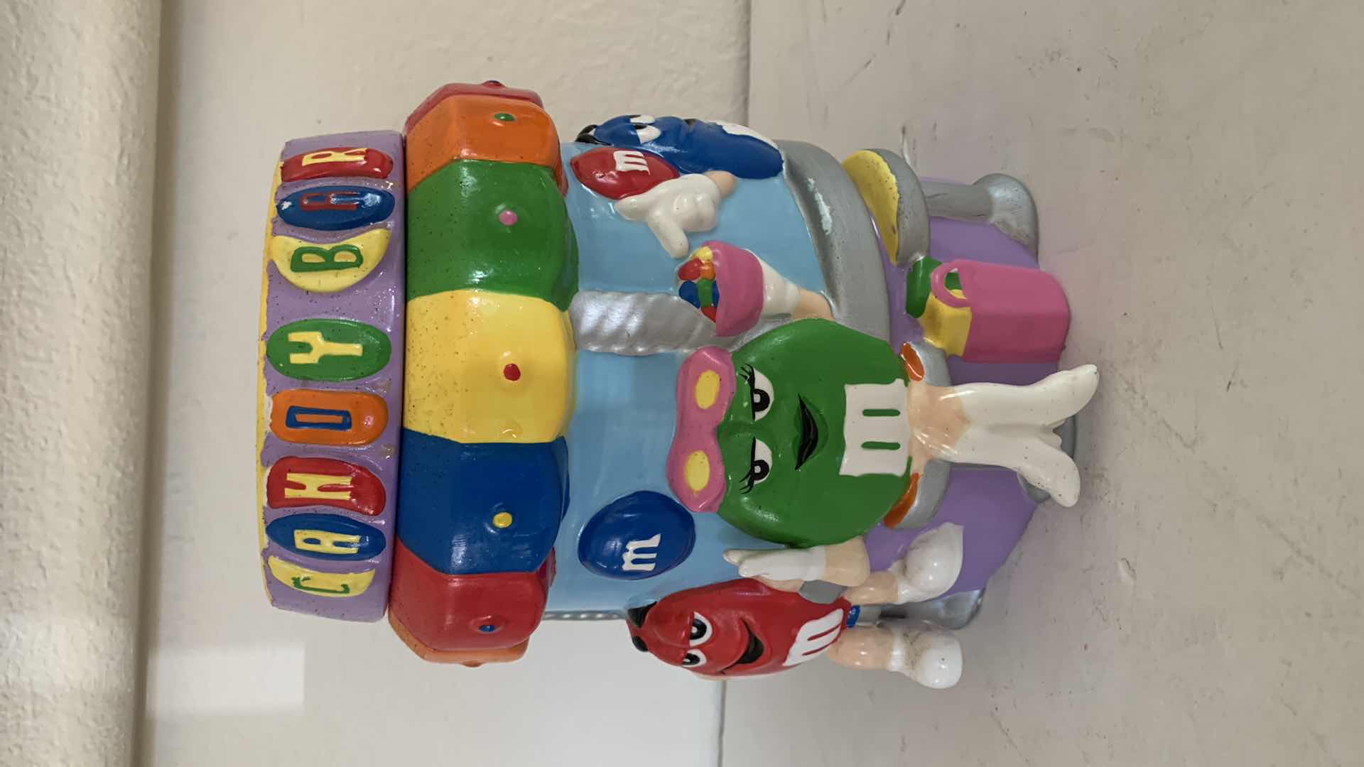 Photo 1 of GALERIE HAND PAINTED M & Ms CANs CANDY BAR.