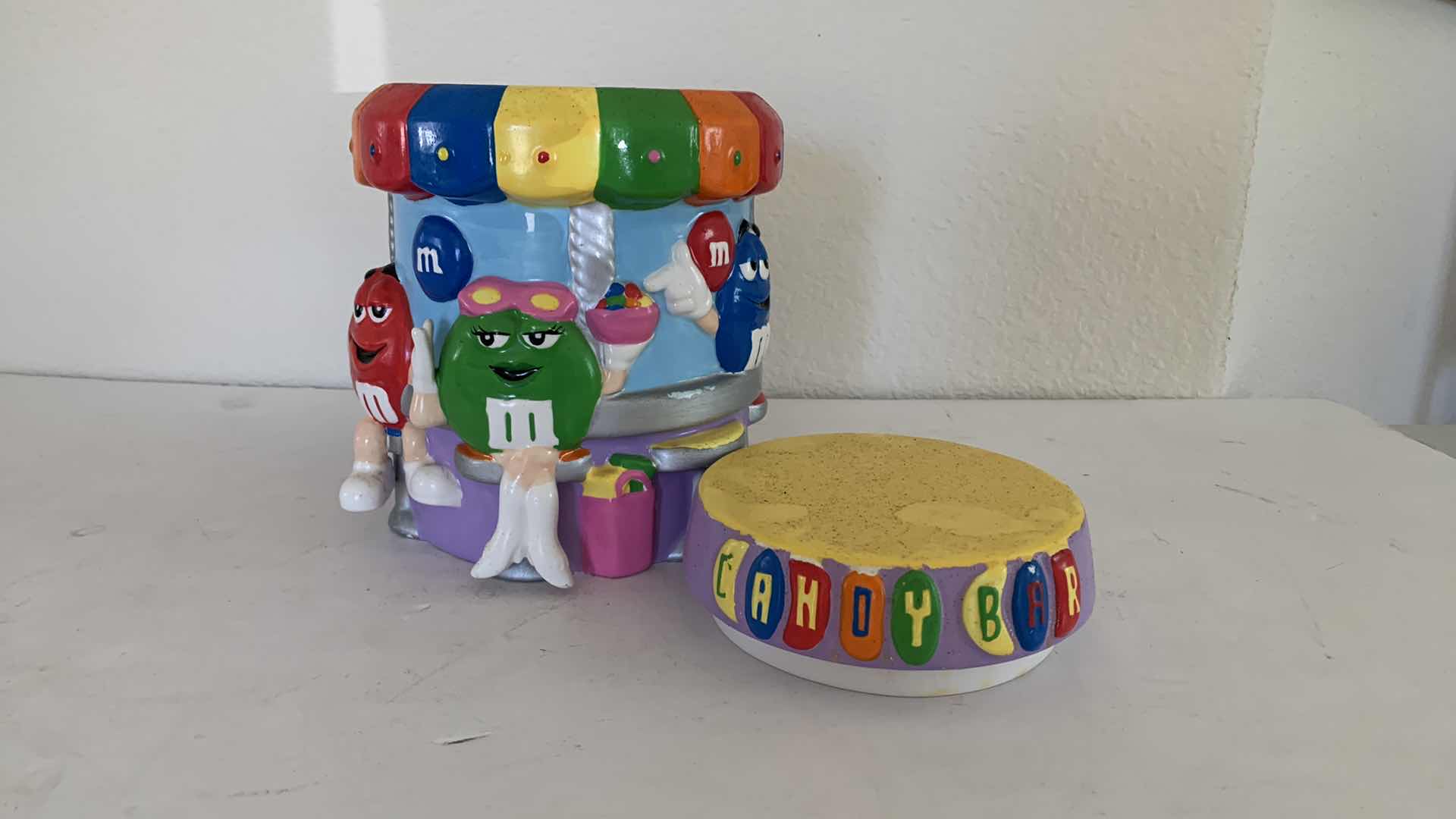 Photo 1 of GALERIE HAND PAINTED M & Ms CANs CANDY BAR.