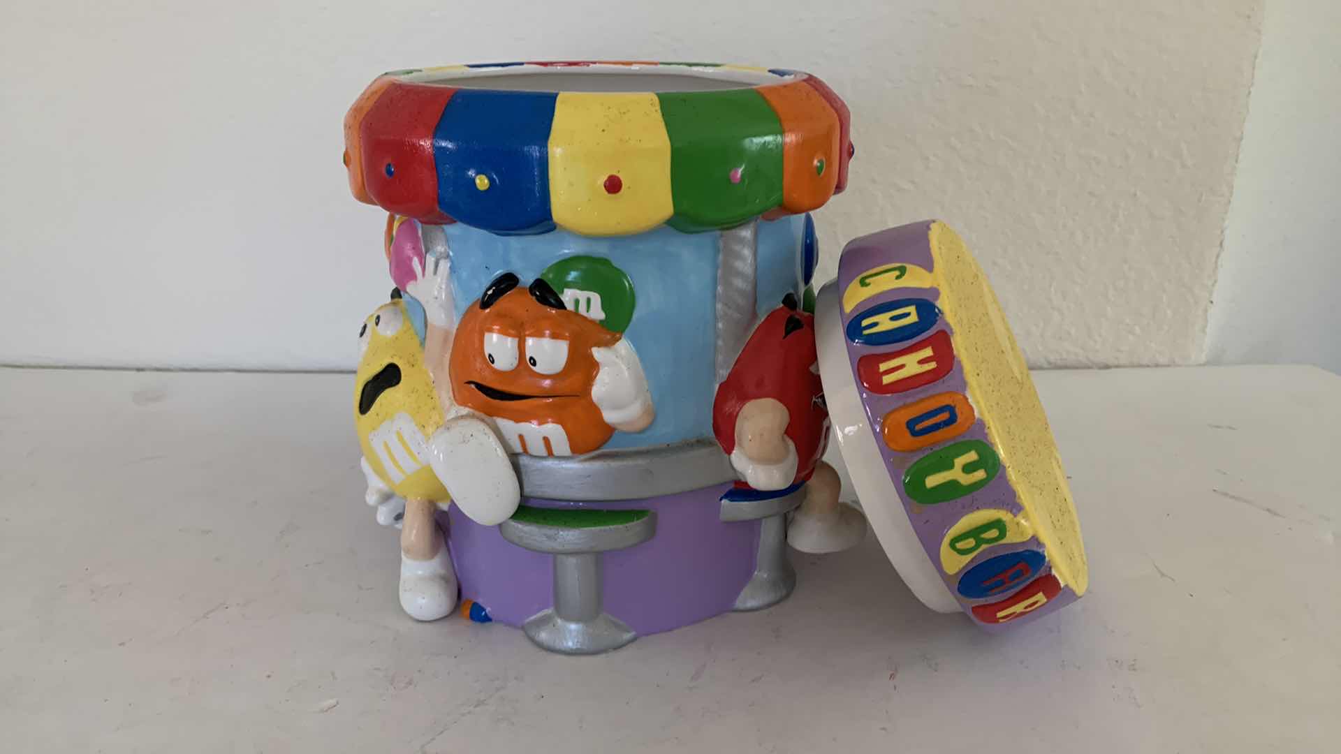 Photo 4 of GALERIE HAND PAINTED M & Ms CANs CANDY BAR.