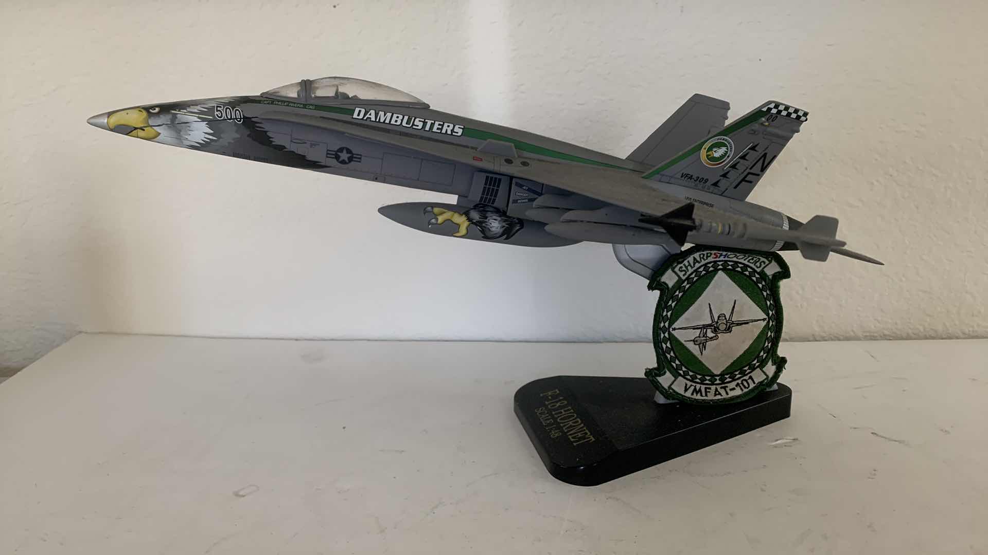 Photo 1 of F-18 HORNET SCALE 1:48 MINIATURE DISPLAY AIRPLANE.