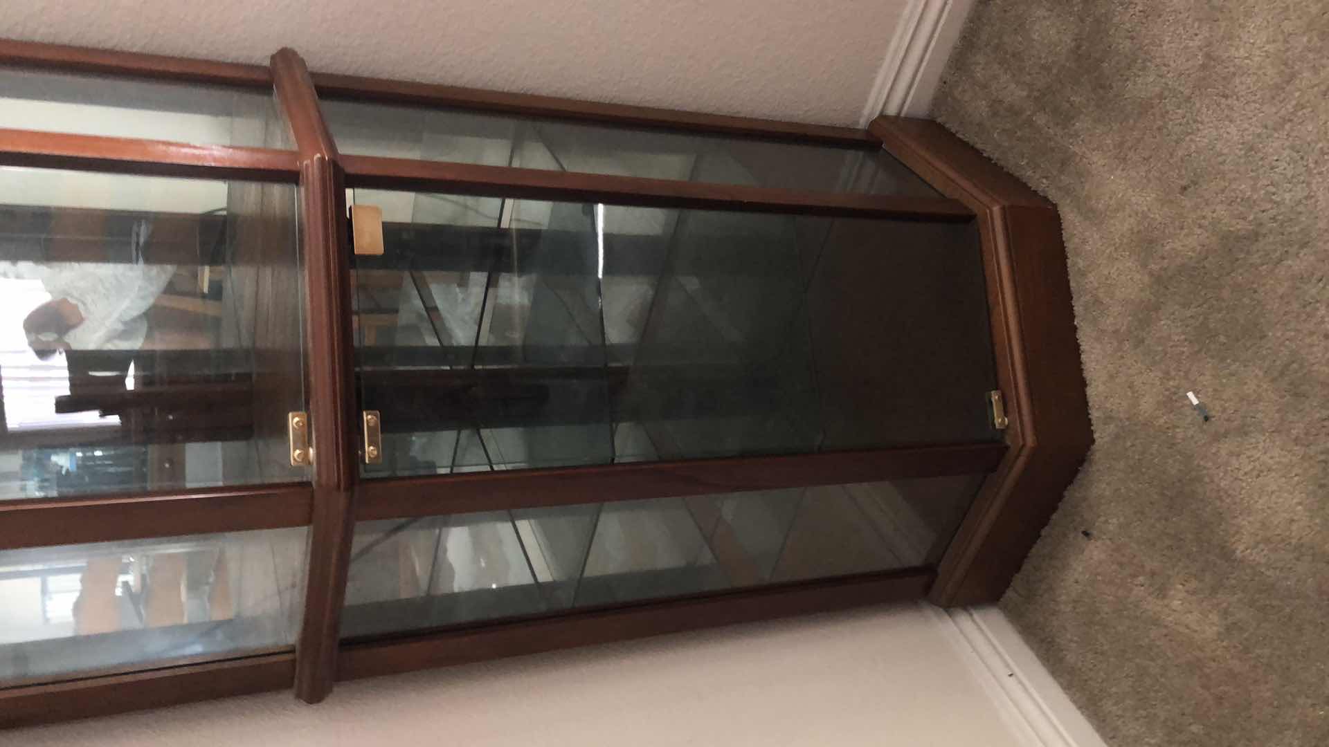 Photo 3 of LIGHTED WOOD AND GLASS CURIO CABINET, 24x16” H70”