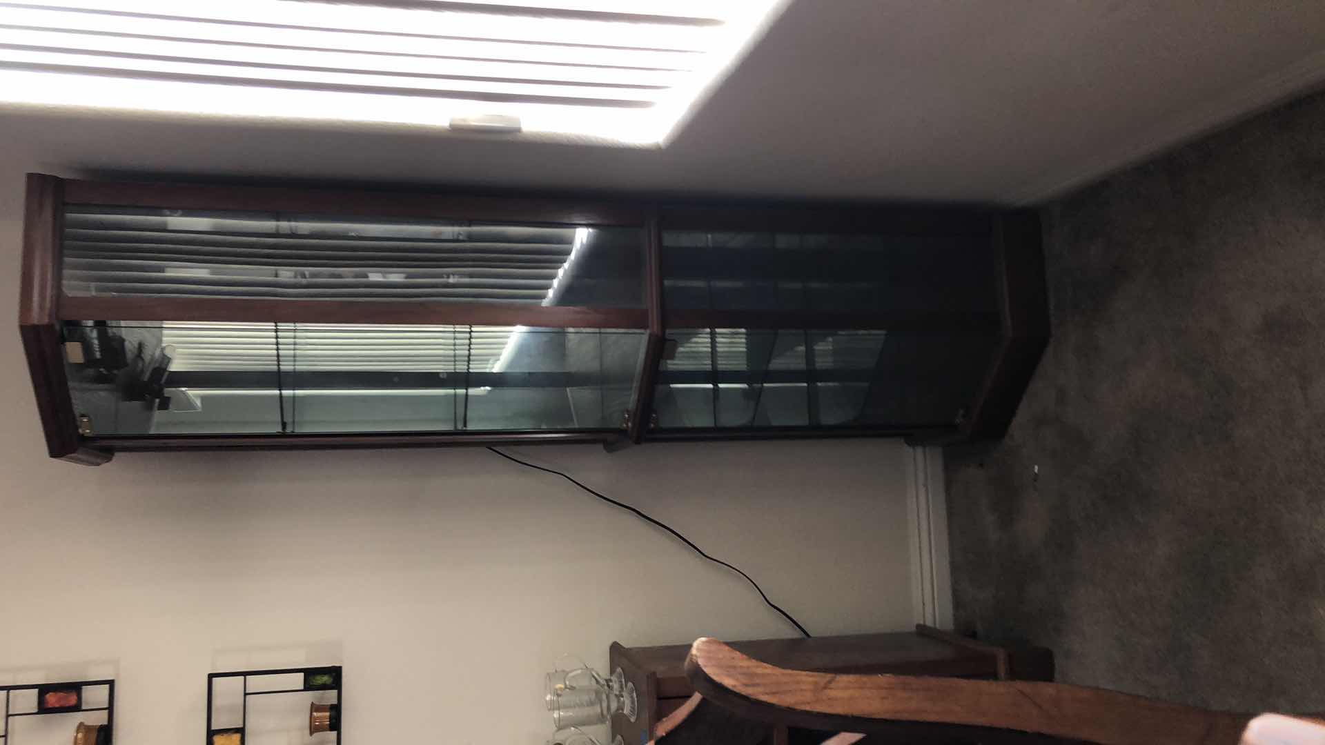 Photo 1 of LIGHTED WOOD AND GLASS CURIO CABINET, 24x16” H70”