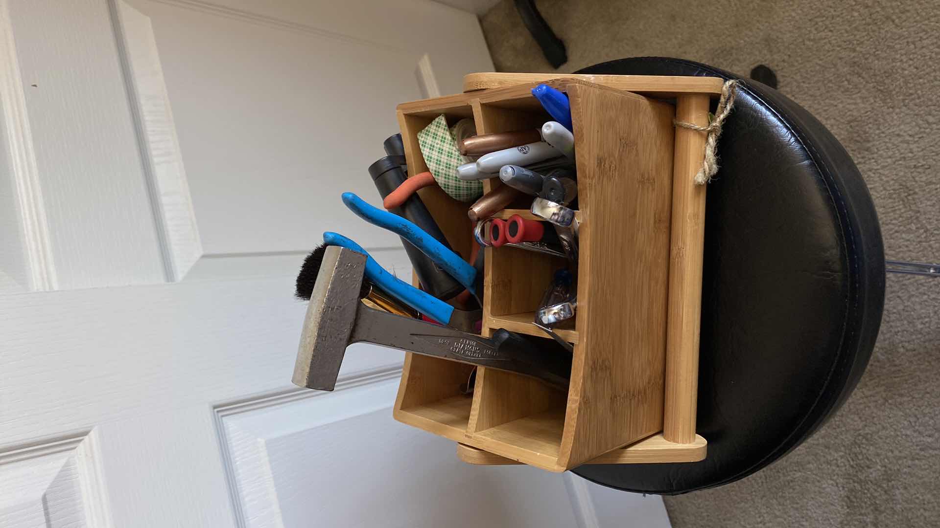 Photo 1 of BOX OF TOOLS & PENS