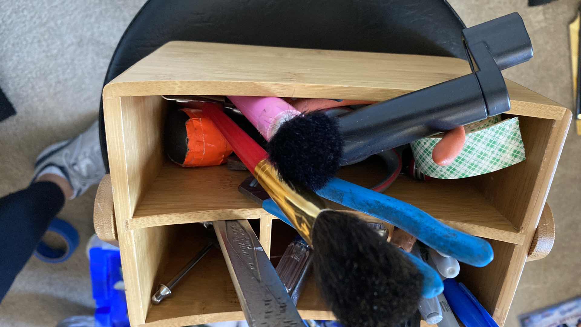 Photo 3 of BOX OF TOOLS & PENS