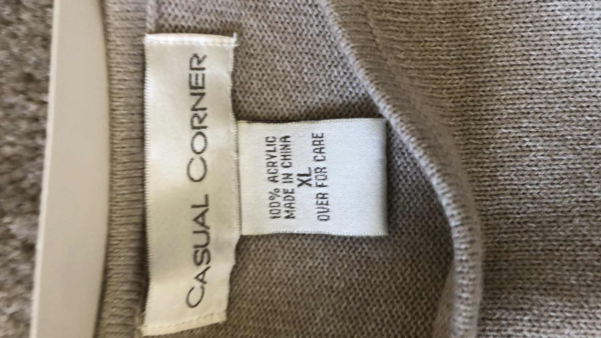 Photo 1 of NEW BEIGE SWEATER WITH EMBROIDERY, SIZE XL