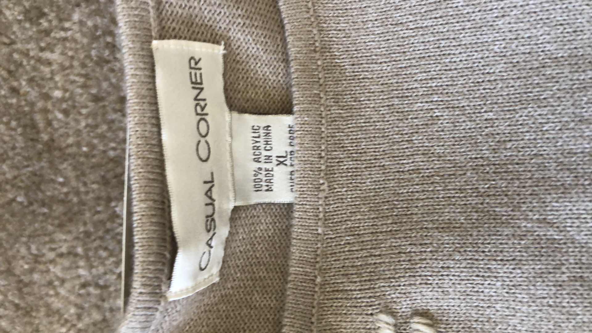 Photo 1 of NEW BEIGE SWEATER WITH EMBROIDERY, SIZE XL