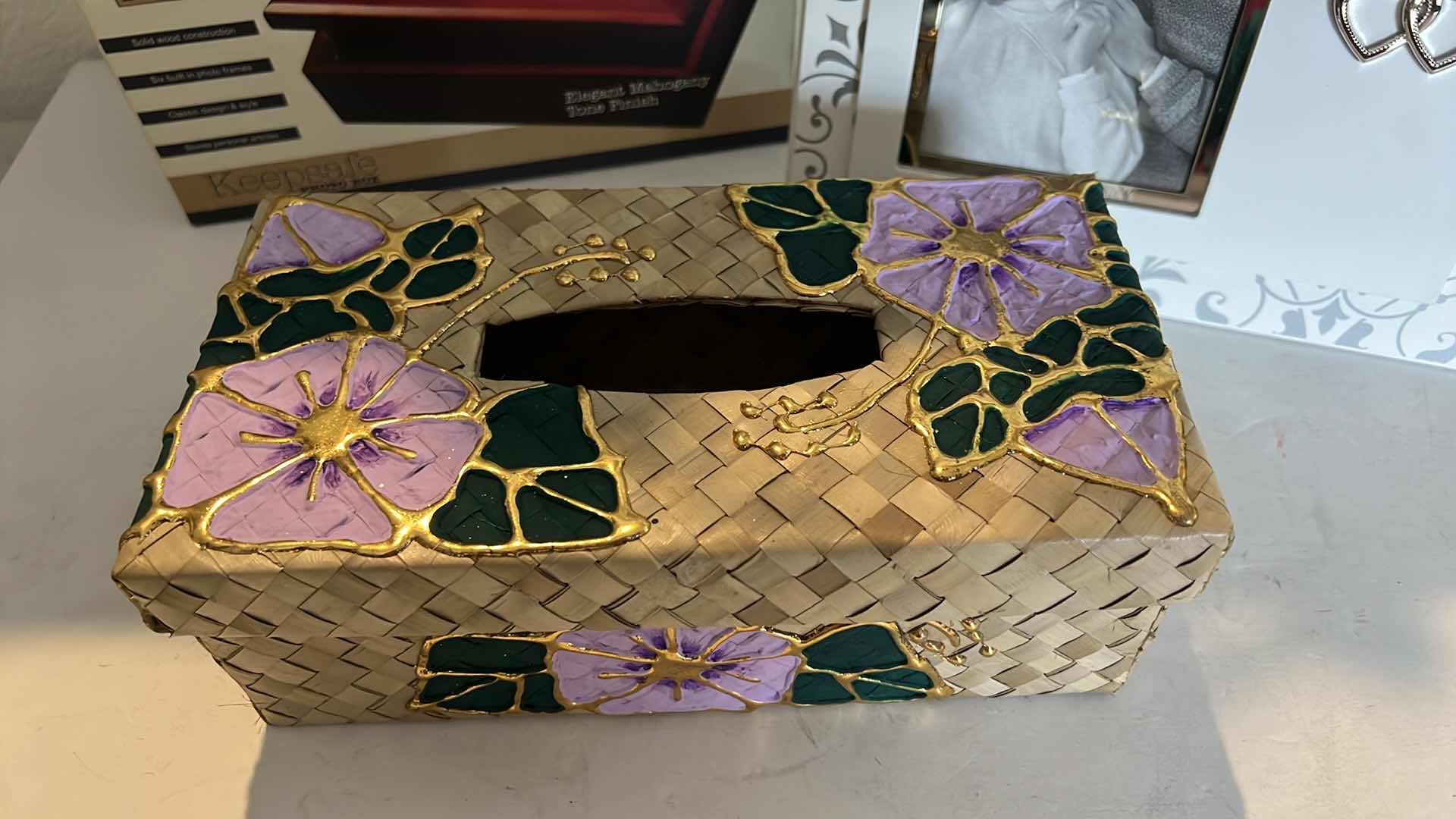 Photo 1 of 25TH ANNIVERSARY PICTURE FRAME, PERSONAL STORAGE BOX, TISSUE HOLDER